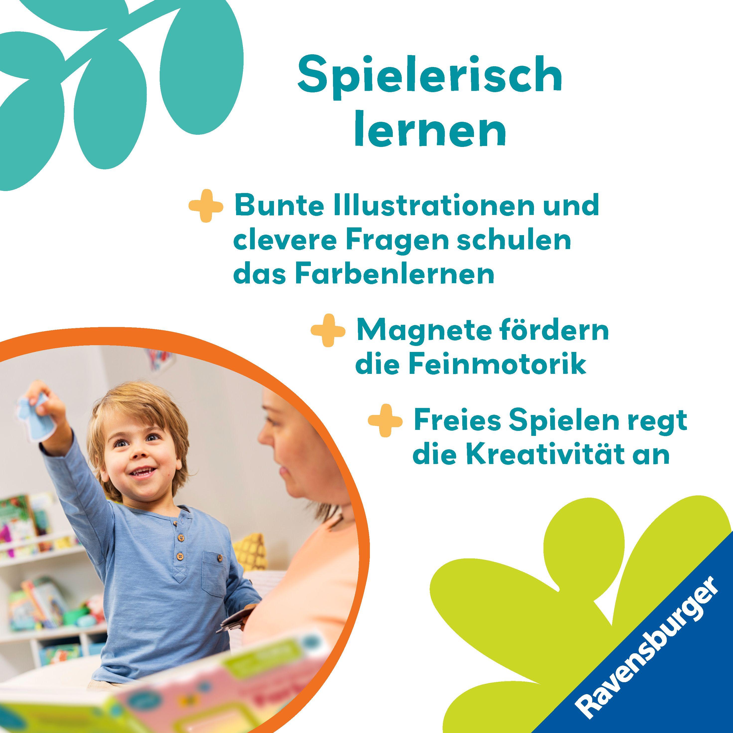 Beispielinhalt (Bild) Play+ Mein Spiel mit-Magnetbuch Komm, wir lernen die Farben - ab 18 Monate