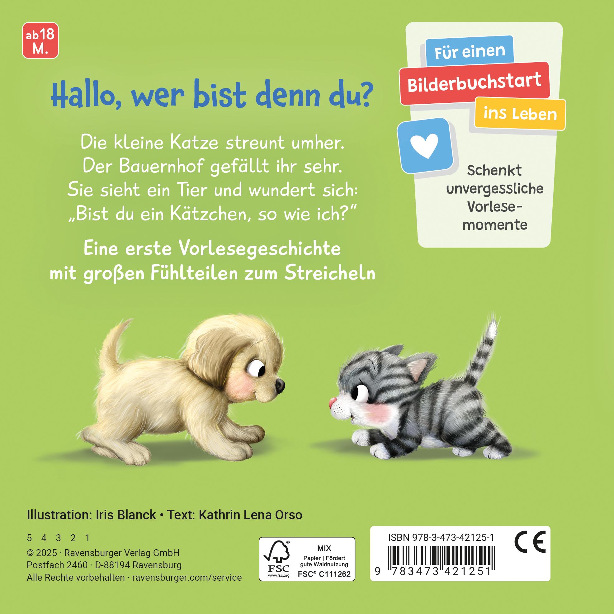 Rückseitencover Mein erstes Vorlese-Fühlbuch - Bist du eine Katze?