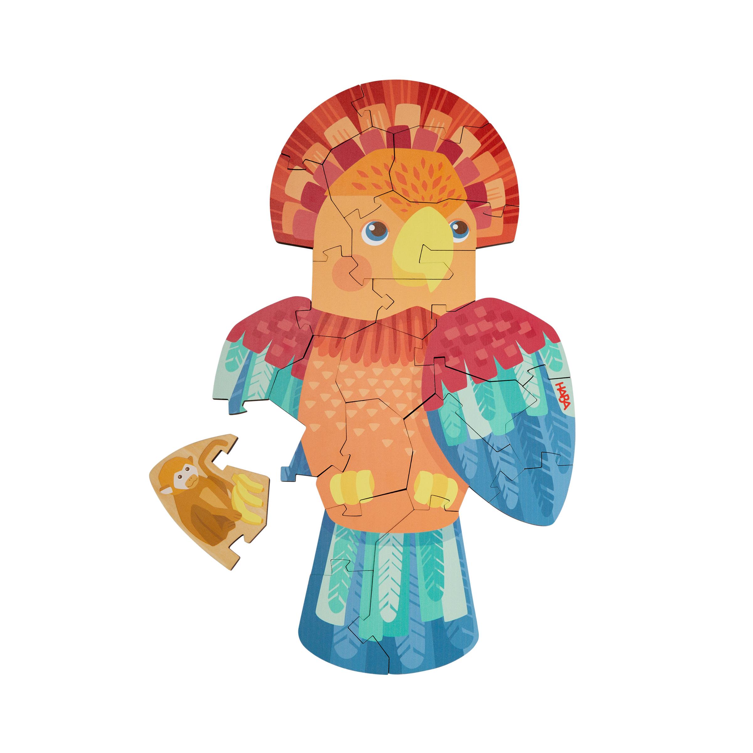 Beispielinhalt (Bild) Puzzle 2in1 Papagei