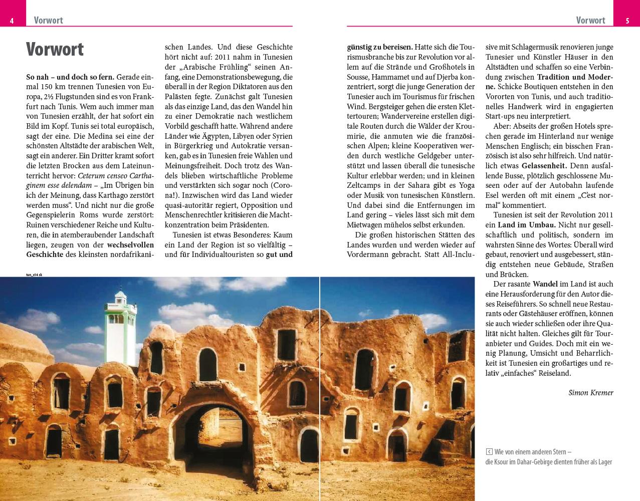 Beispielinhalt (Bild) Reise Know-How Reiseführer Tunesien