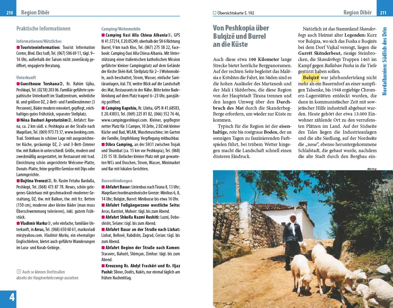 Beispielinhalt (Bild) Reise Know-How Reiseführer Albanien