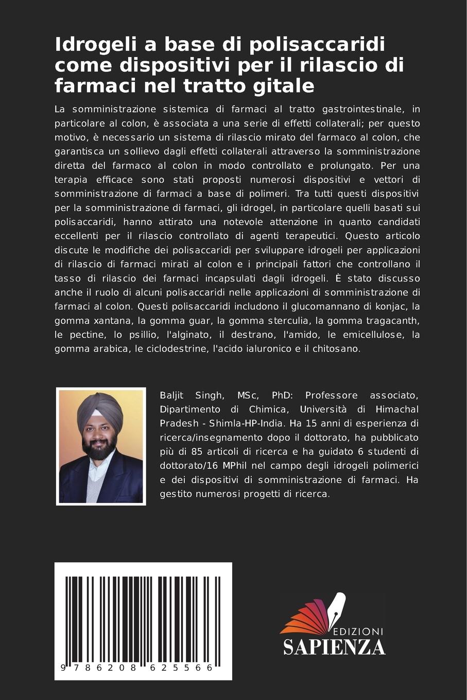 Rückseitencover Idrogeli a base di polisaccaridi come dispositivi per il rilascio di farmaci nel tratto gitale