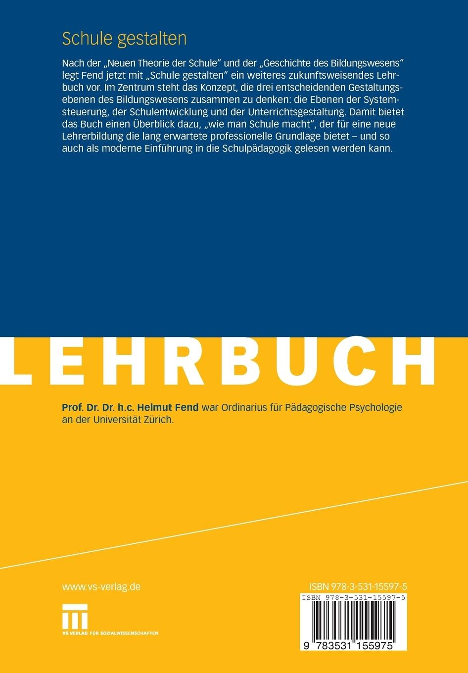 Rückseitencover Schule gestalten