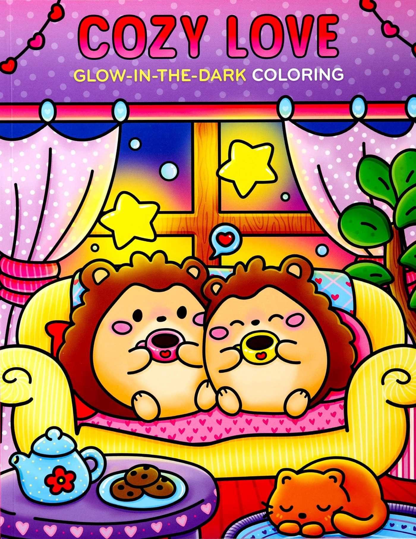 Vorderes Coverbild Cozy Love Glow-In-The-Dark Coloring