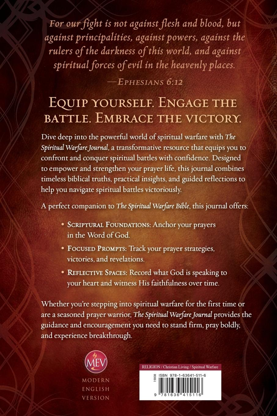 Rückseitencover Spiritual Warfare Journal