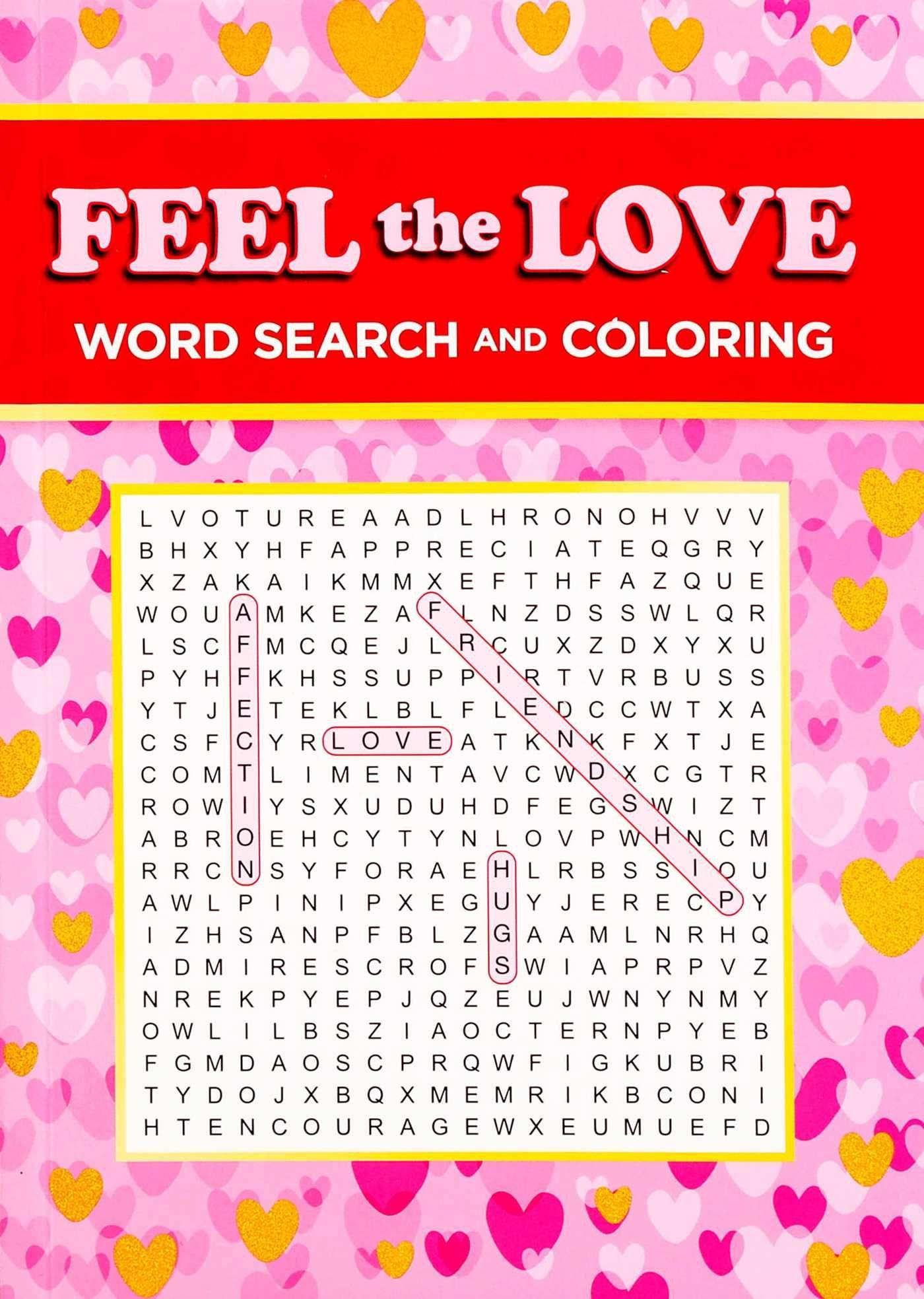 Vorderes Coverbild Feel the Love Word Search and Coloring