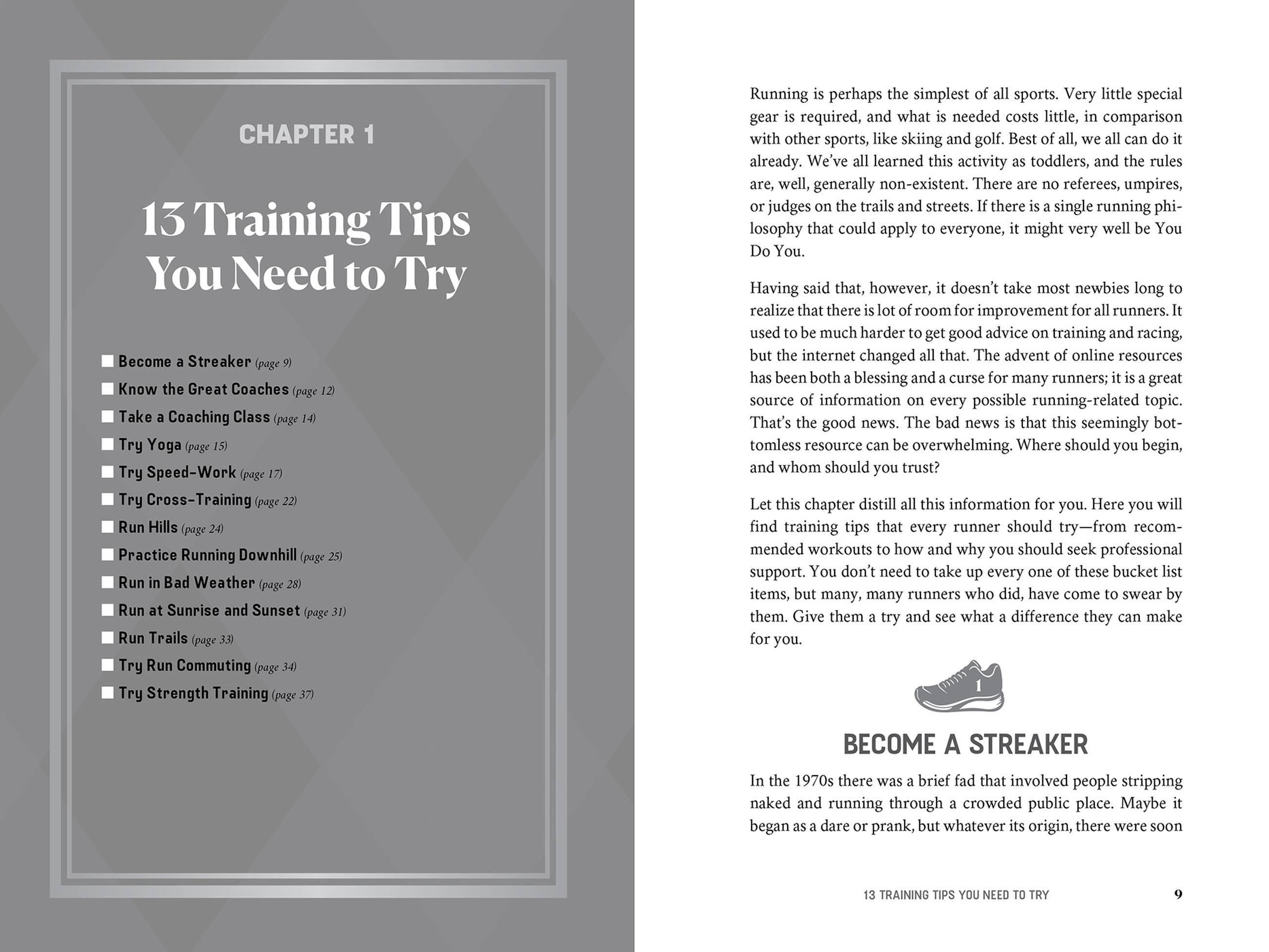 Beispielinhalt (Bild) The Running Bucket List