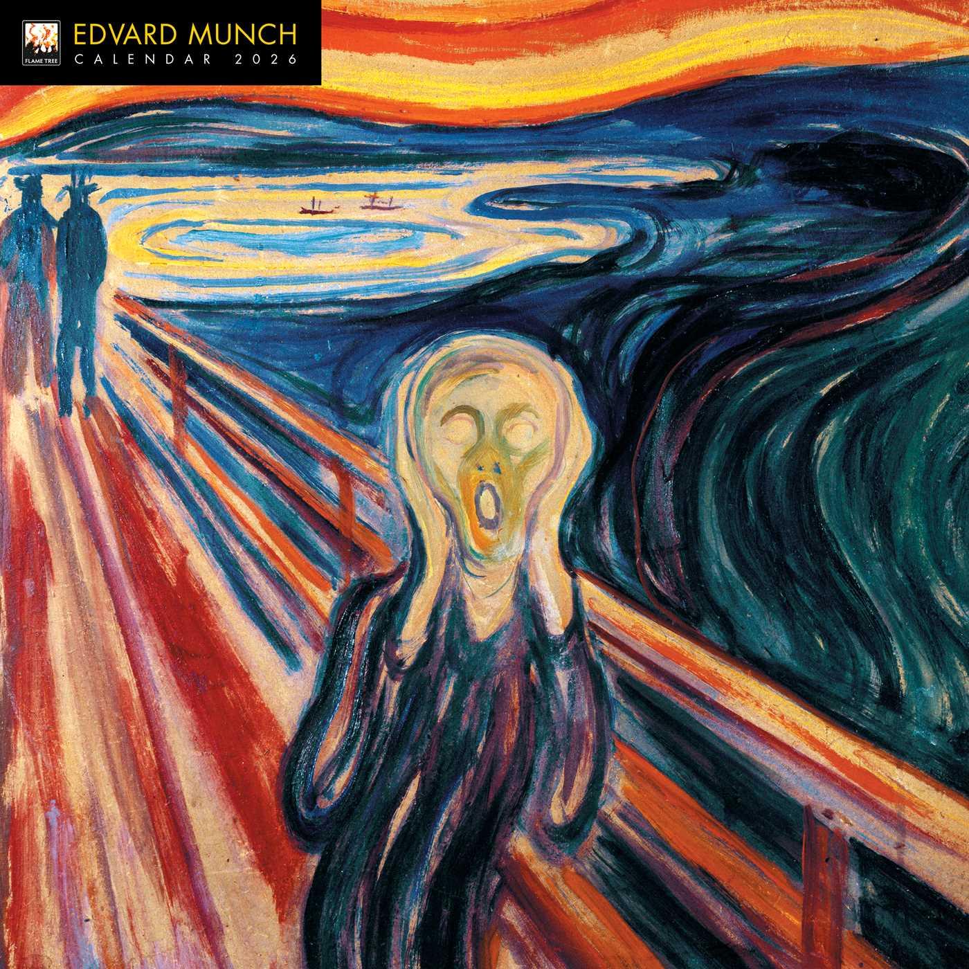 Vorderes Coverbild Edvard Munch 2026 - Original Flame Tree Publishing-Kalender [Kalender]