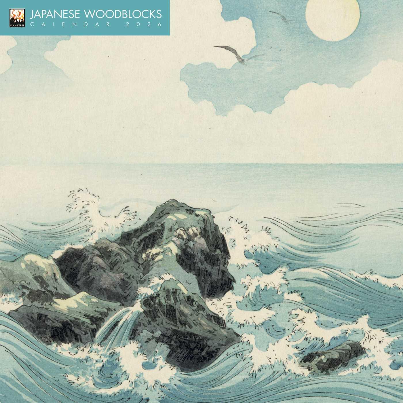 Vorderes Coverbild Japanese Woodblocks - Japanische Holzschnitte 2026 - Original Flame Tree Publishing-Kalender [Kalender]