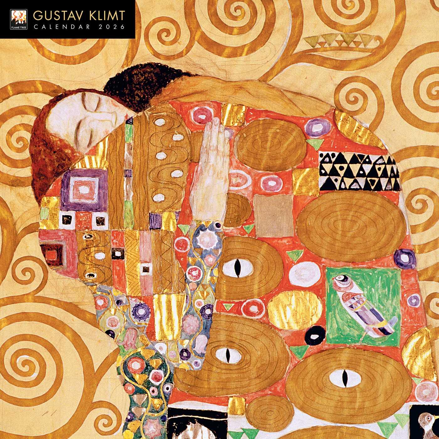 Vorderes Coverbild Gustav Klimt 2026 - Original Flame Tree Publishing-Kalender [Kalender]