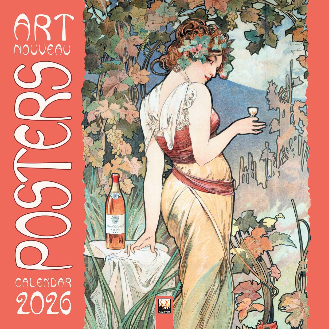 Vorderes Coverbild Art Nouveau Posters - Jugendstil 2026 - Original Flame Tree Publishing-Kalender [Kalender]