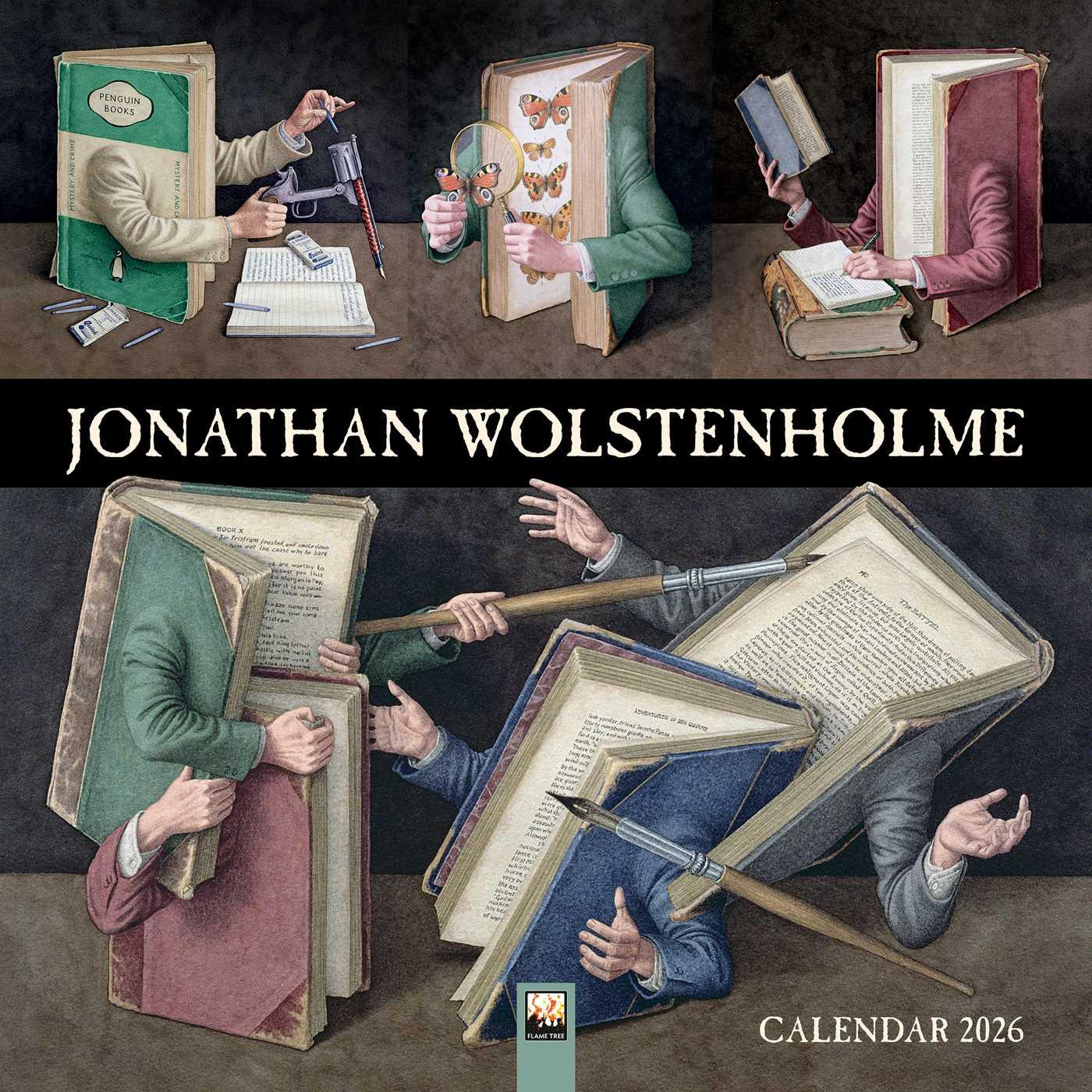 Vorderes Coverbild Jonathan Wolstenholme Kunstkalender 2026 - Original Flame Tree Publishing-Kalender [Kalender]
