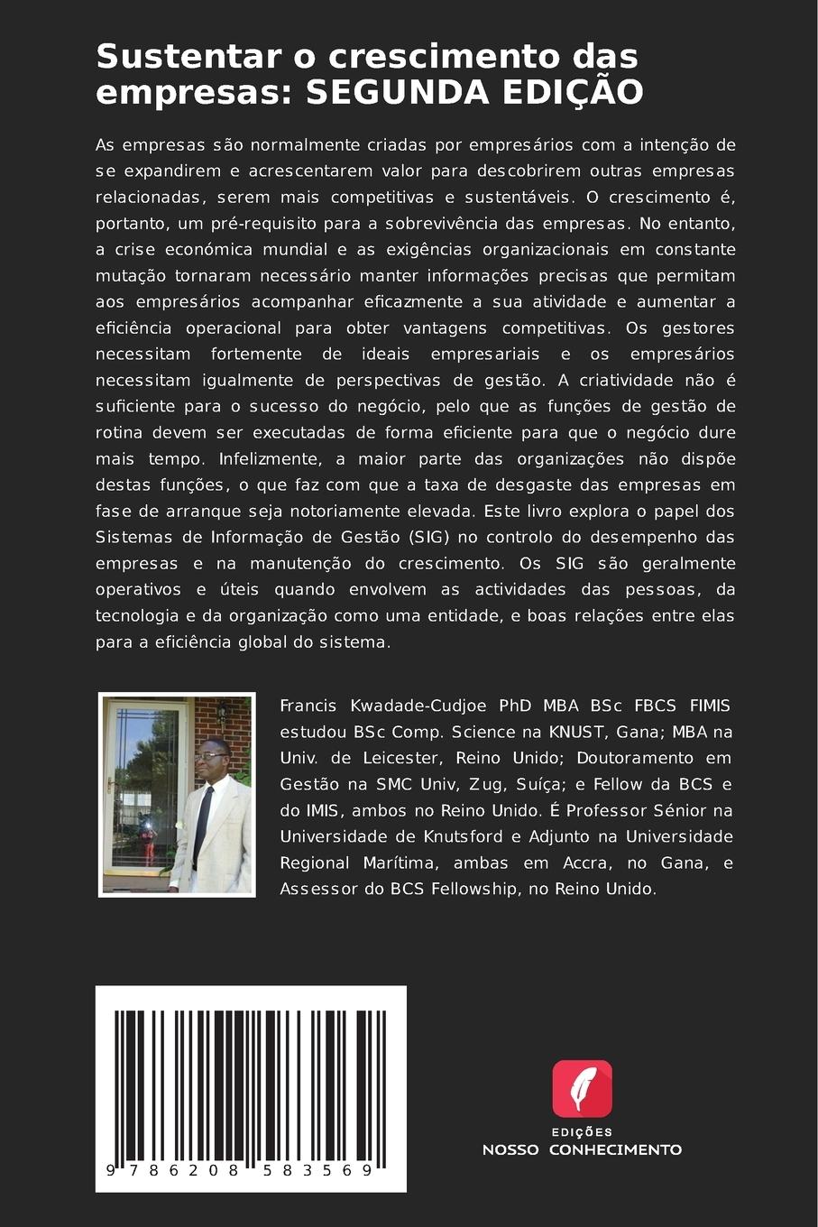 Rückseitencover Sustentar o crescimento das empresas: SEGUNDA EDIÇÃO