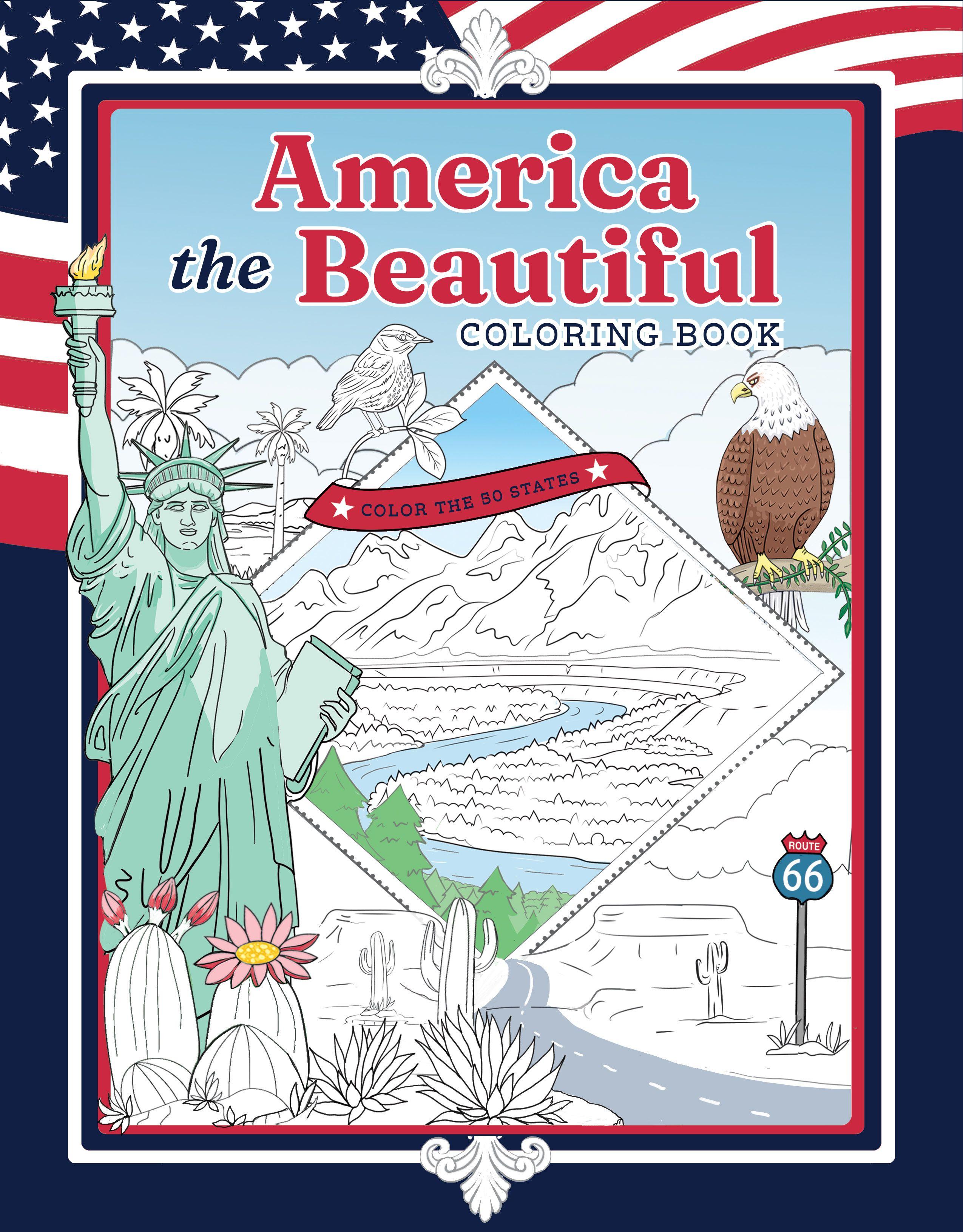 Vorderes Coverbild America the Beautiful Coloring Book