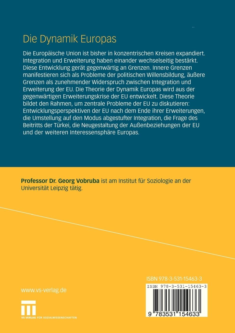 Rückseitencover Die Dynamik Europas
