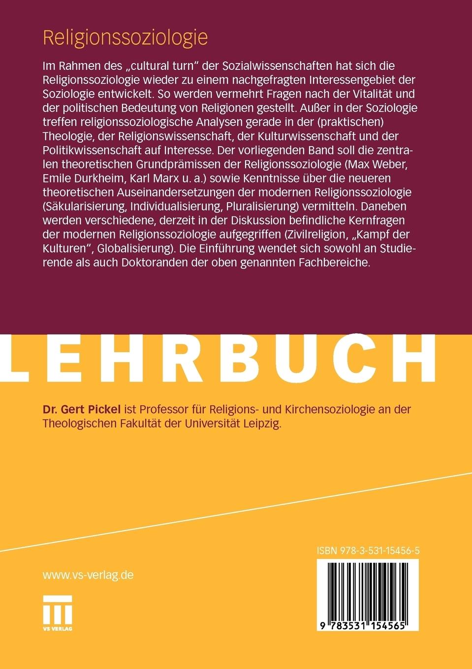 Rückseitencover Religionssoziologie