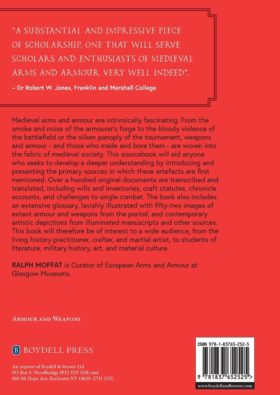 Rückseitencover Medieval Arms and Armour: a Sourcebook. Volume I