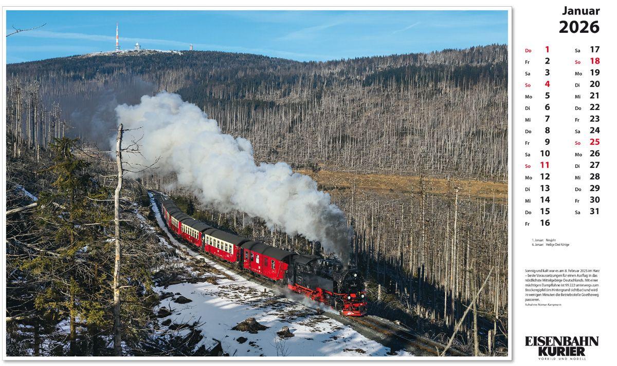 Beispielinhalt (Bild) Harzer Schmalspurbahnen 2026