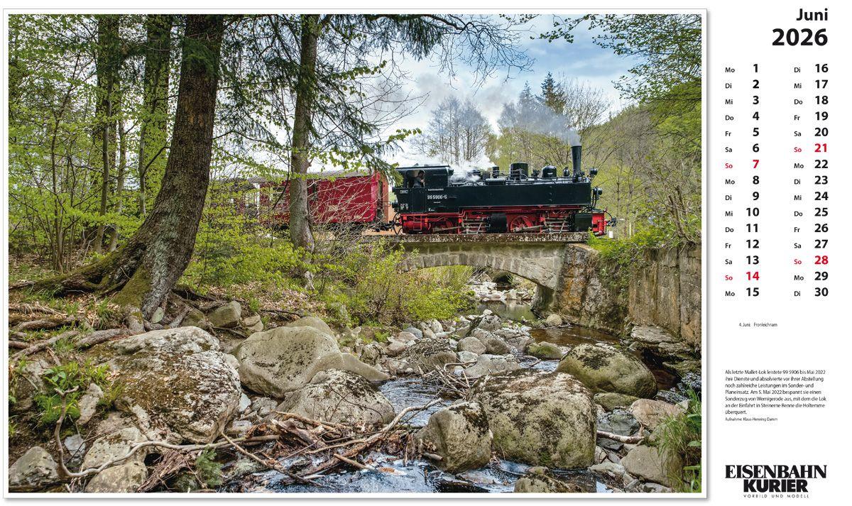 Beispielinhalt (Bild) Harzer Schmalspurbahnen 2026