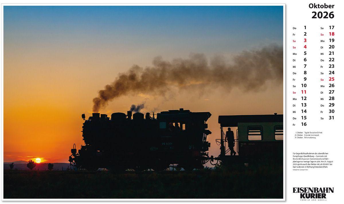 Beispielinhalt (Bild) Harzer Schmalspurbahnen 2026