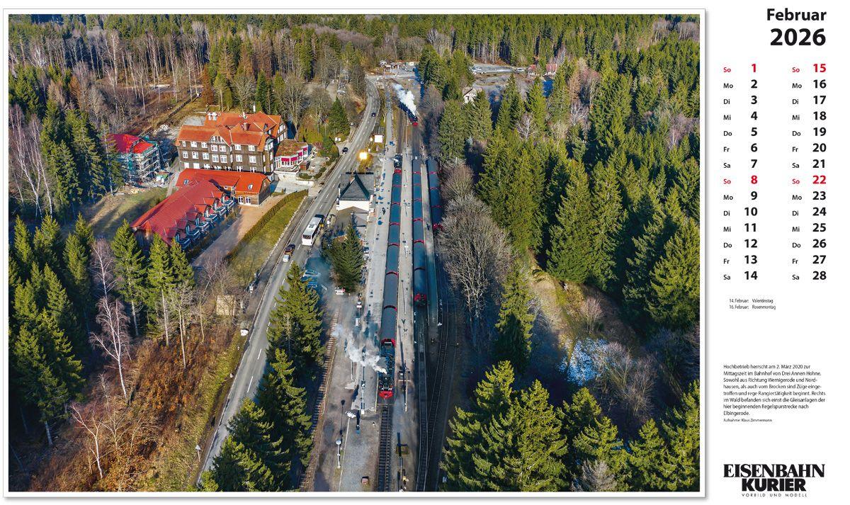 Beispielinhalt (Bild) Harzer Schmalspurbahnen 2026