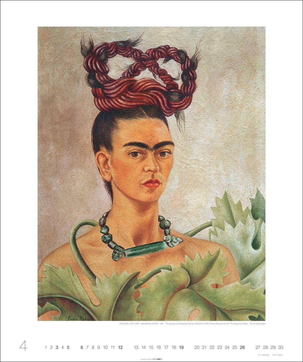 Beispielinhalt (Bild) Frida Kahlo Edition Kalender 2026