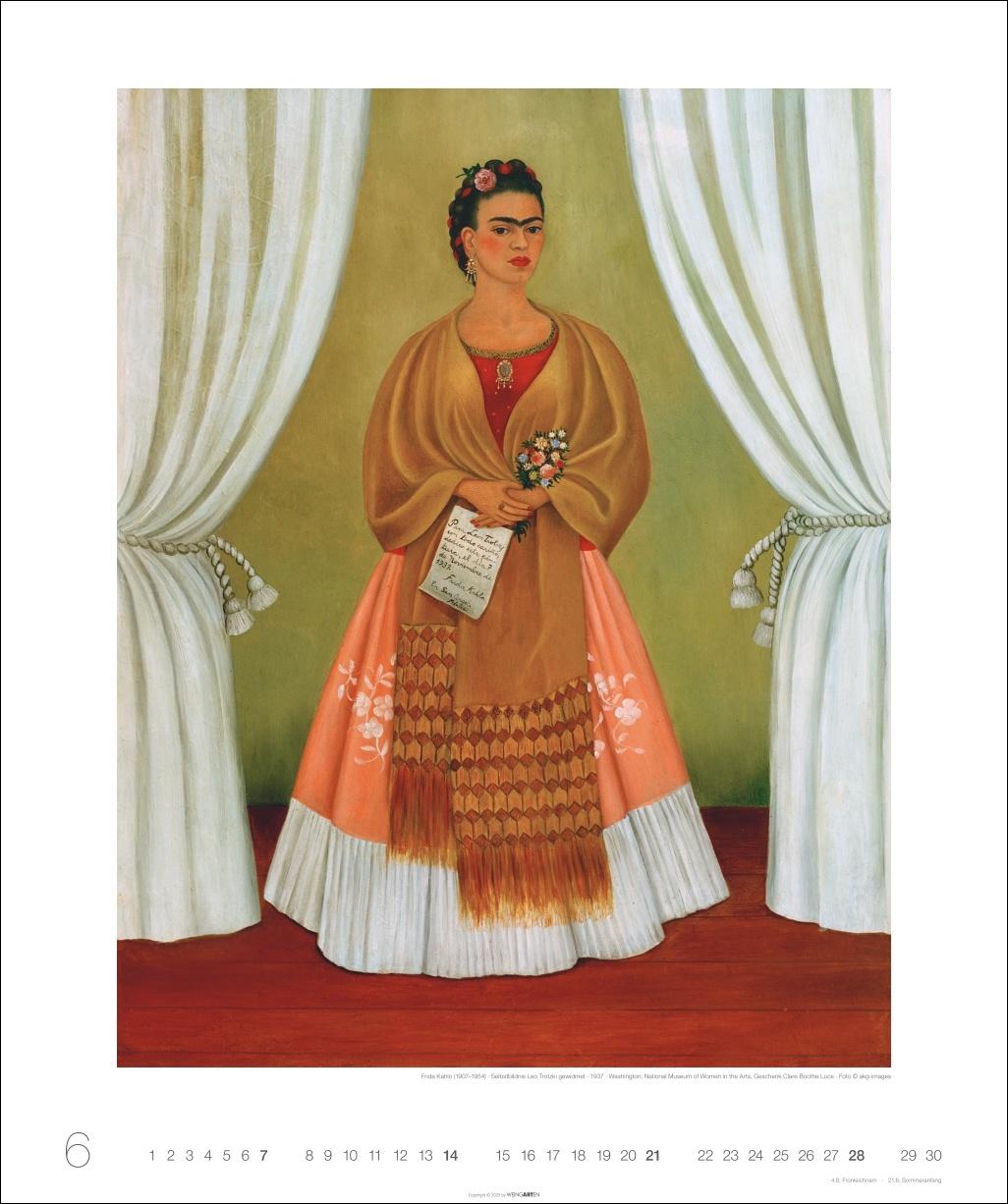 Beispielinhalt (Bild) Frida Kahlo Edition Kalender 2026