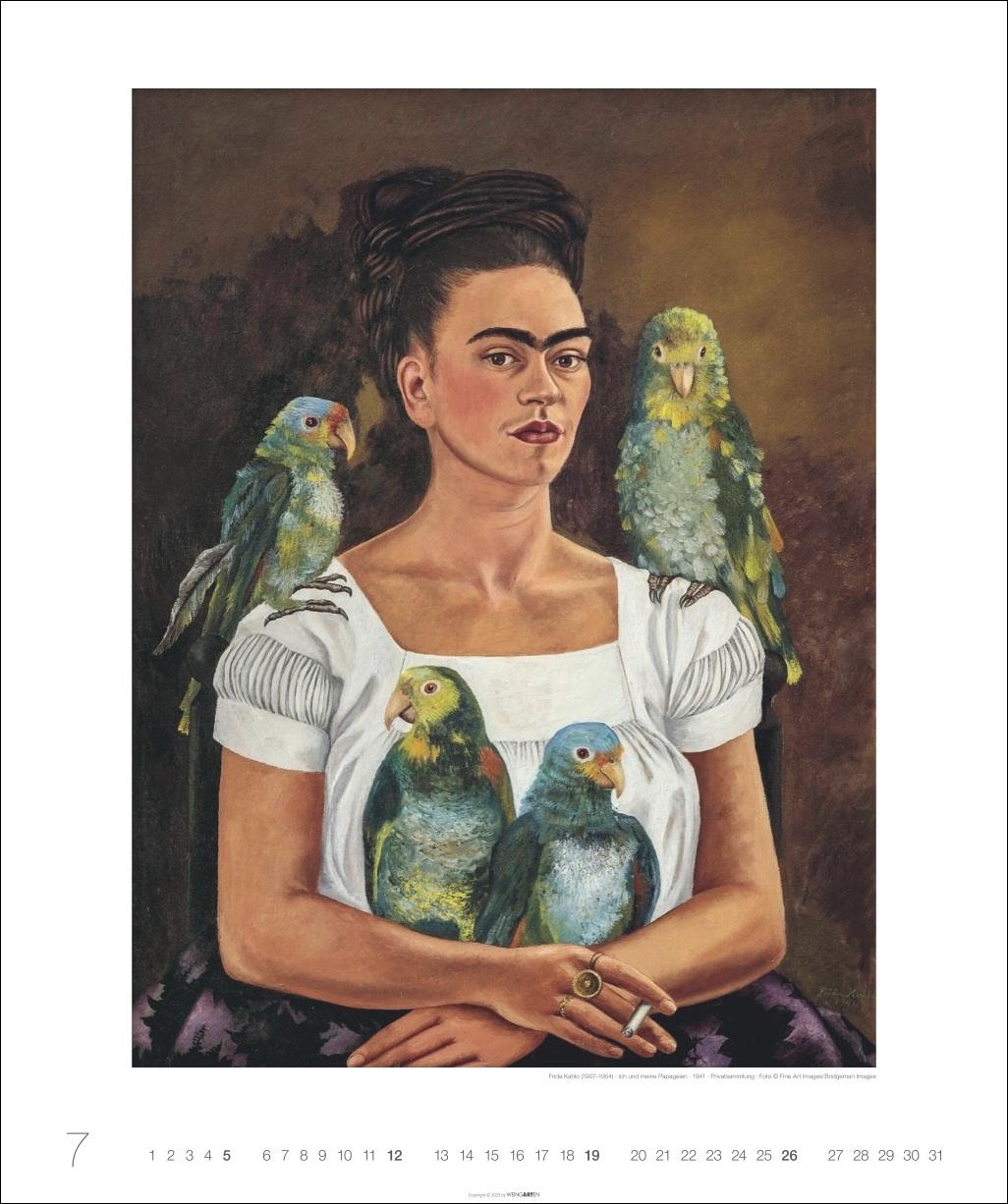 Beispielinhalt (Bild) Frida Kahlo Edition Kalender 2026