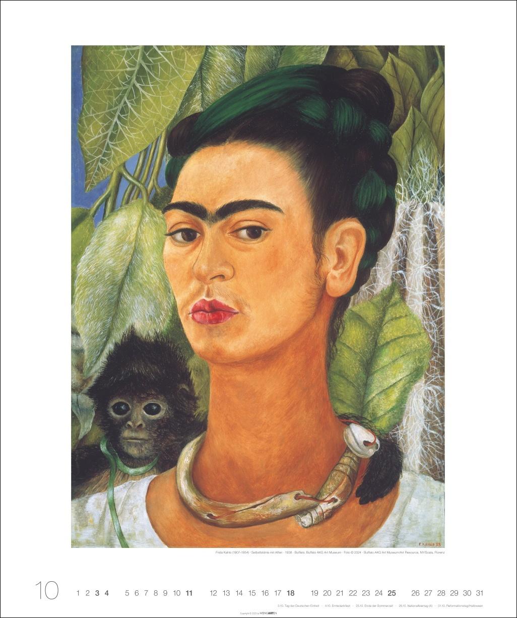 Beispielinhalt (Bild) Frida Kahlo Edition Kalender 2026