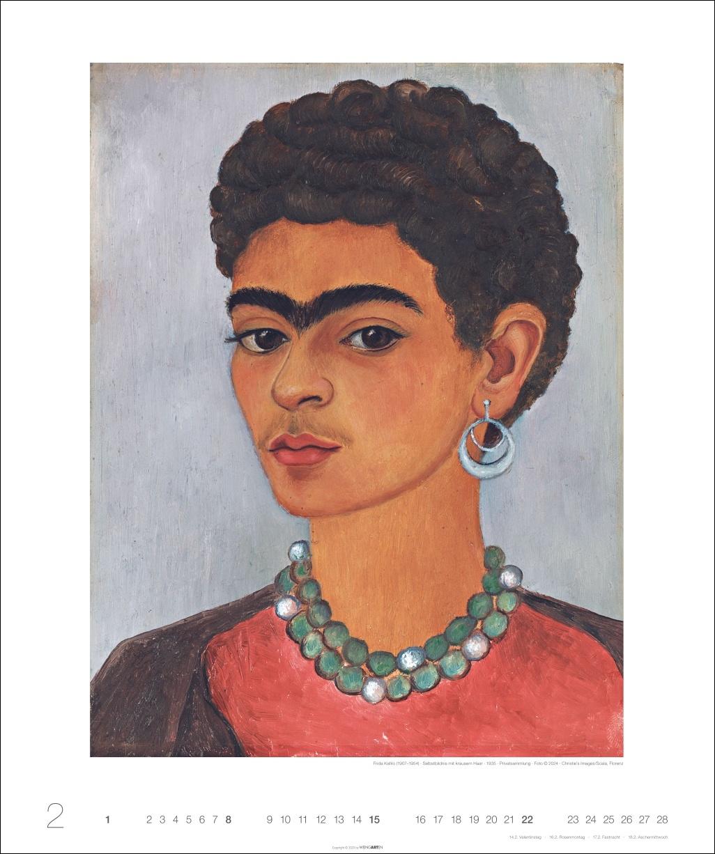 Beispielinhalt (Bild) Frida Kahlo Edition Kalender 2026