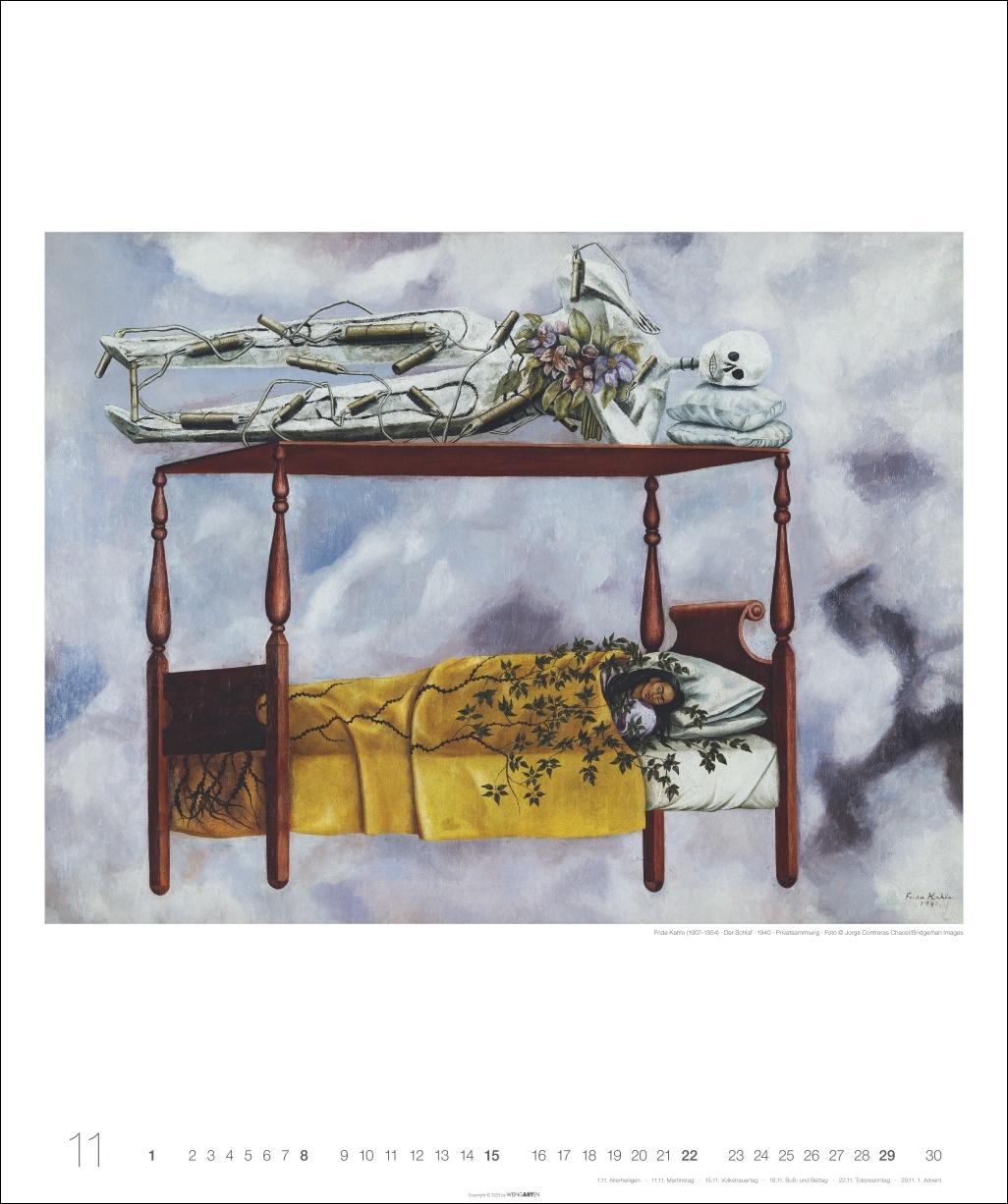Beispielinhalt (Bild) Frida Kahlo Edition Kalender 2026