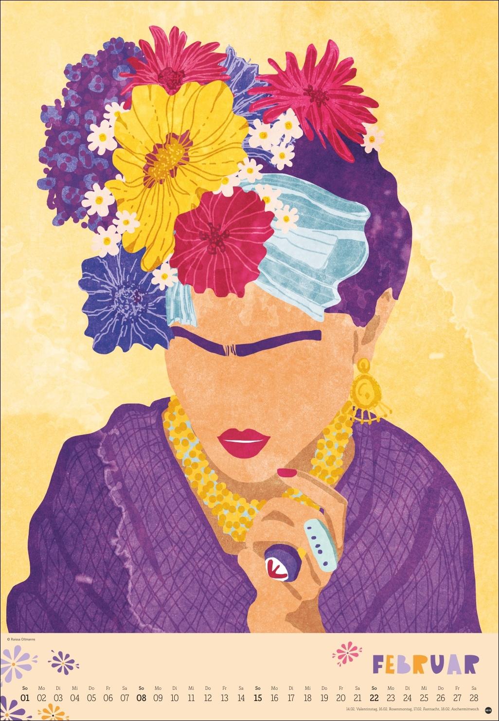 Beispielinhalt (Bild) Frida Posterkalender 2026