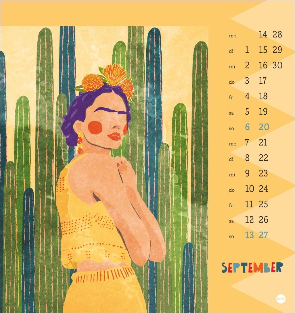 Beispielinhalt (Bild) Frida Postkartenkalender 2026