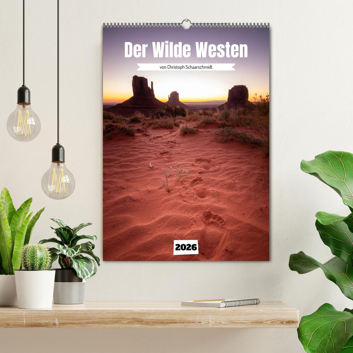 Beispielinhalt (Bild) Durch den wilden Westen (Wandkalender 2026 DIN A2 hoch), CALVENDO Monatskalender