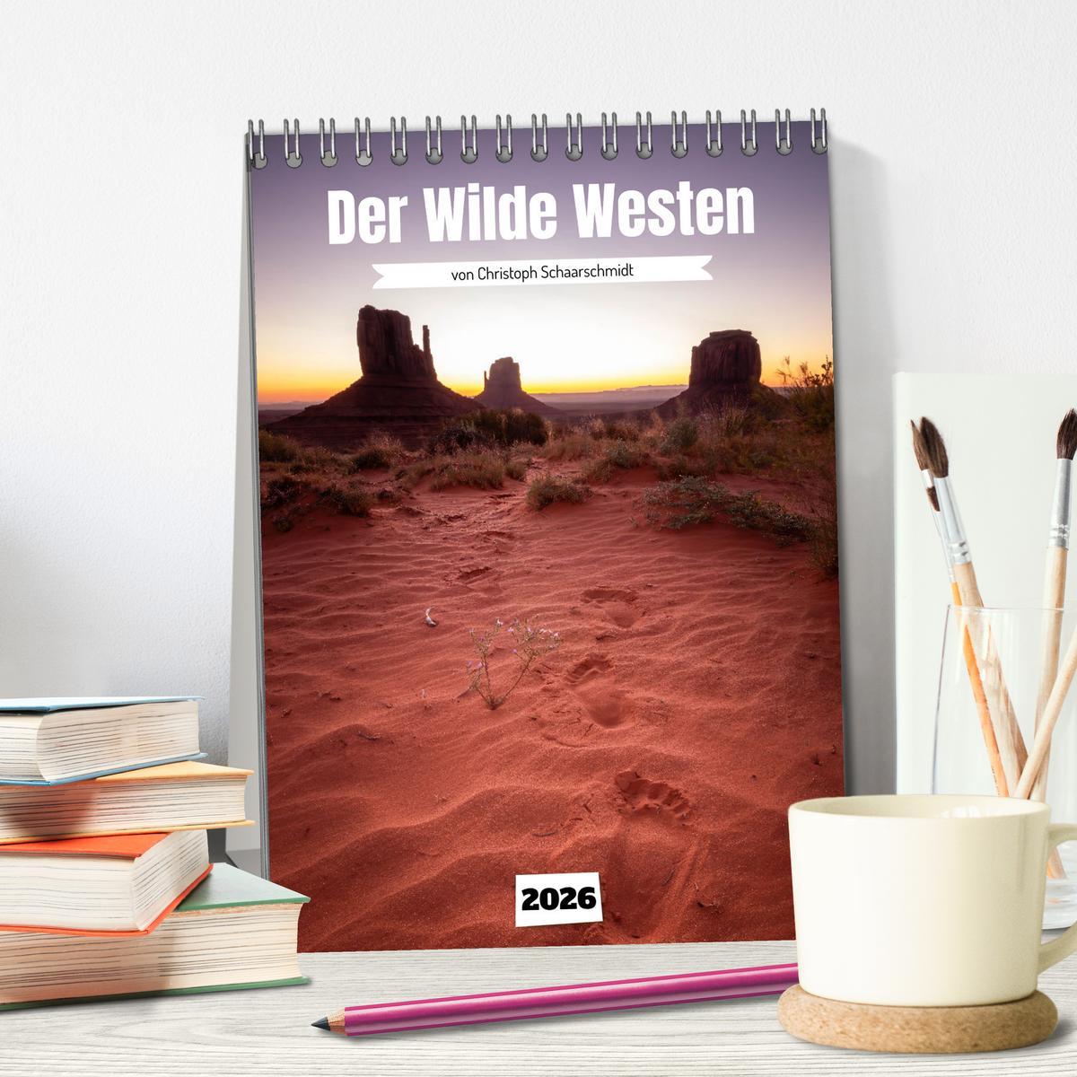 Beispielinhalt (Bild) Durch den wilden Westen (Tischkalender 2026 DIN A5 hoch), CALVENDO Monatskalender