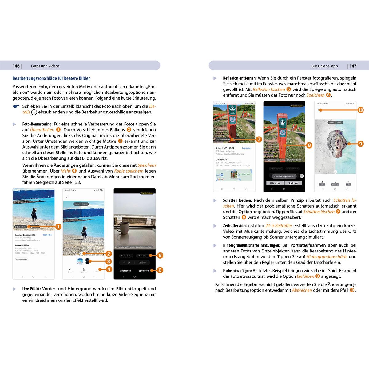 Beispielinhalt (Bild) Samsung Galaxy S25 - alle Modelle - Für Einsteiger ohne Vorkenntnisse