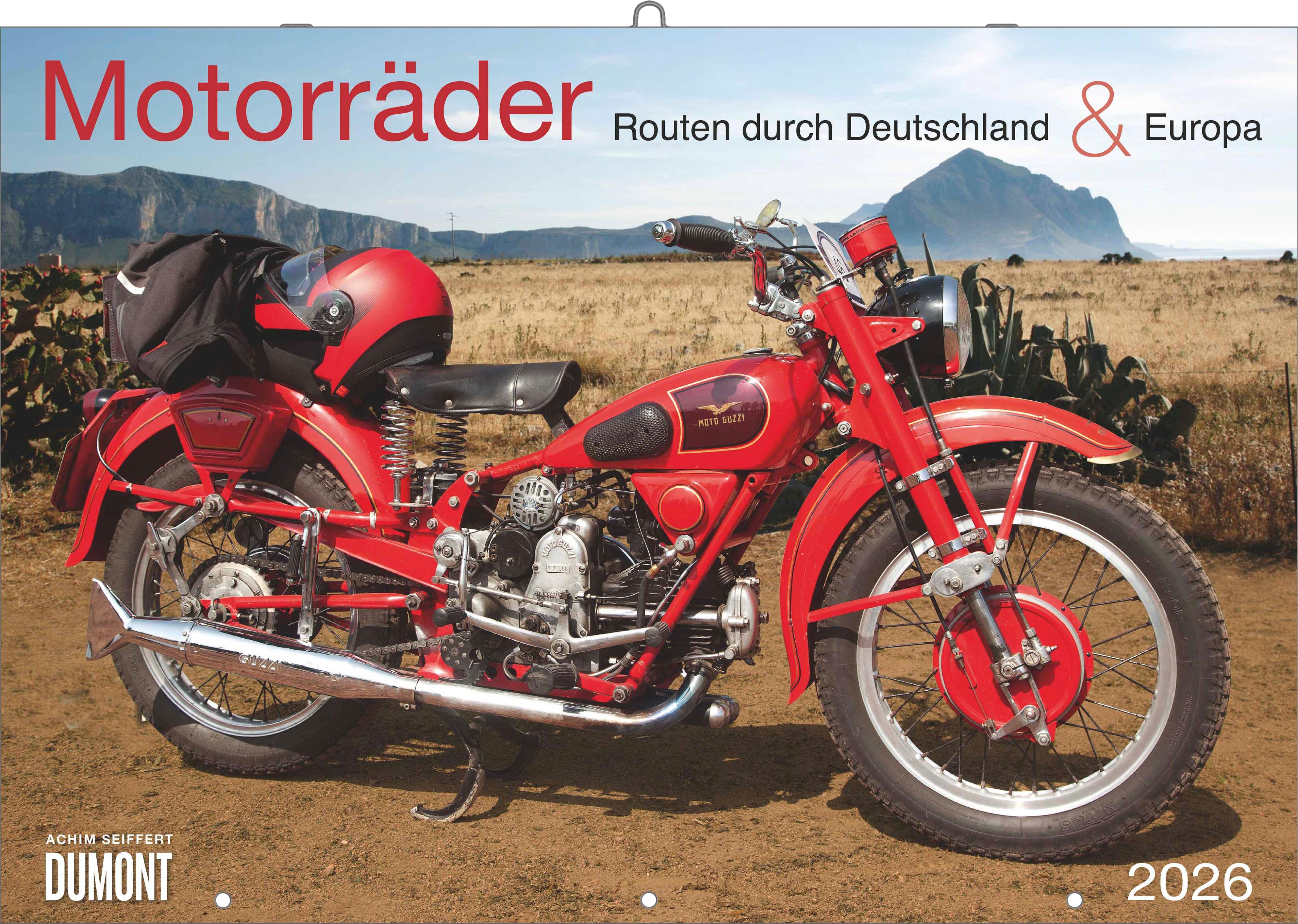 Vorderes Coverbild Motorräder & Routen 2026 - Broschürenkalender - mit Schulferientabelle - Format 42 x 29 cm