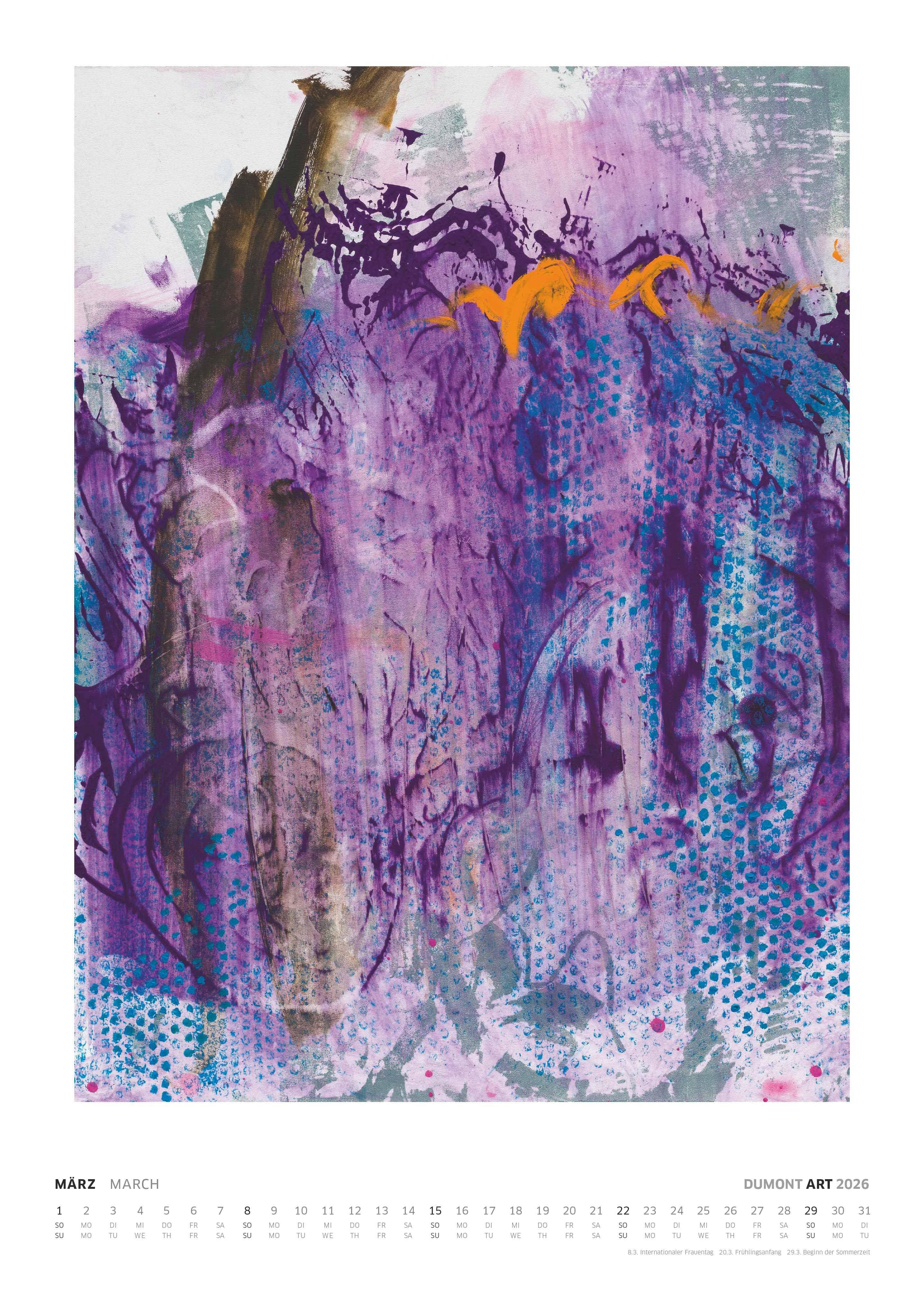 Beispielinhalt (Bild) Art Kalender 2026 - Malerei heute - DUMONT Kunst-Kalender - Poster-Format 50 x 70 cm