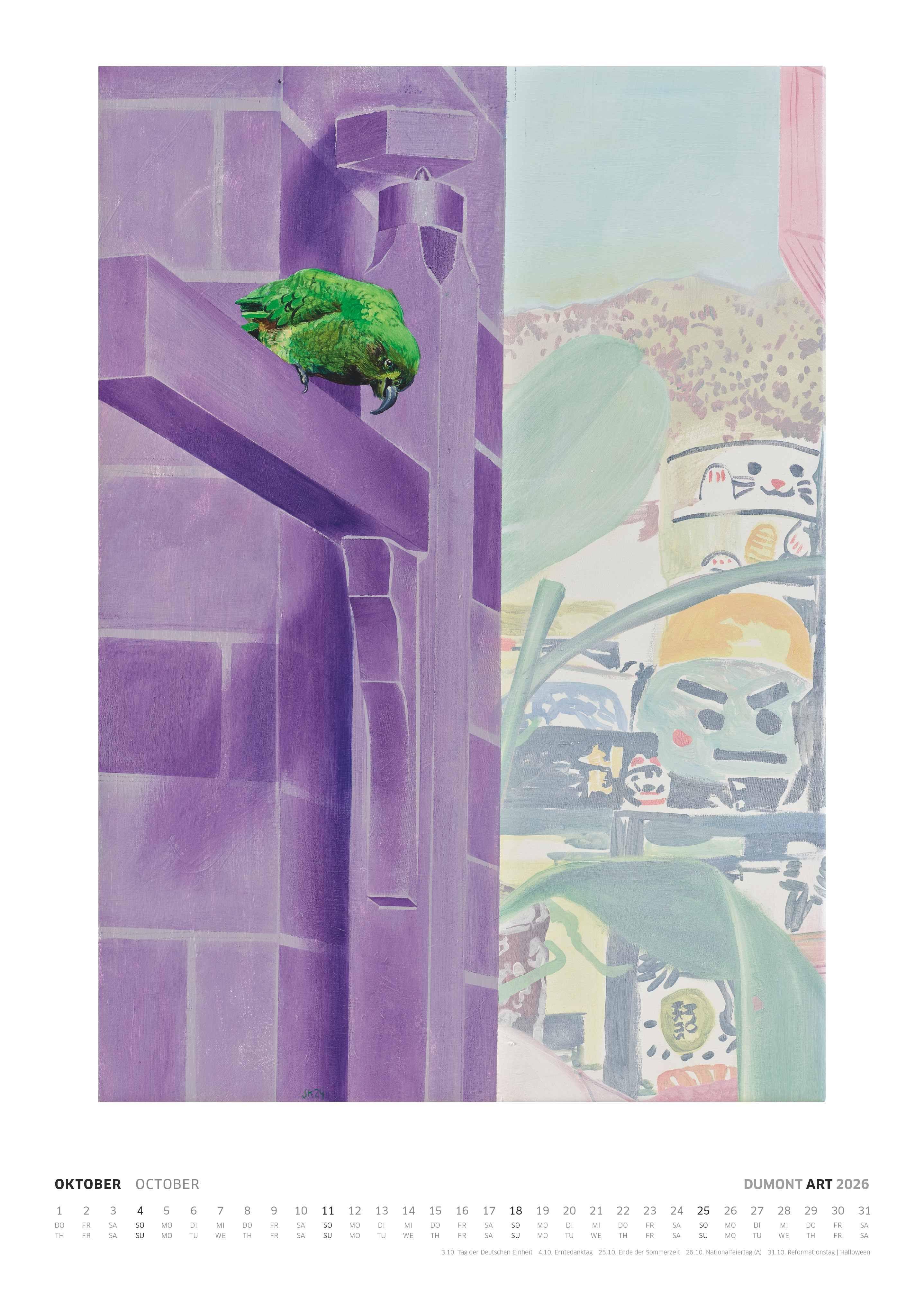 Beispielinhalt (Bild) Art Kalender 2026 - Malerei heute - DUMONT Kunst-Kalender - Poster-Format 50 x 70 cm