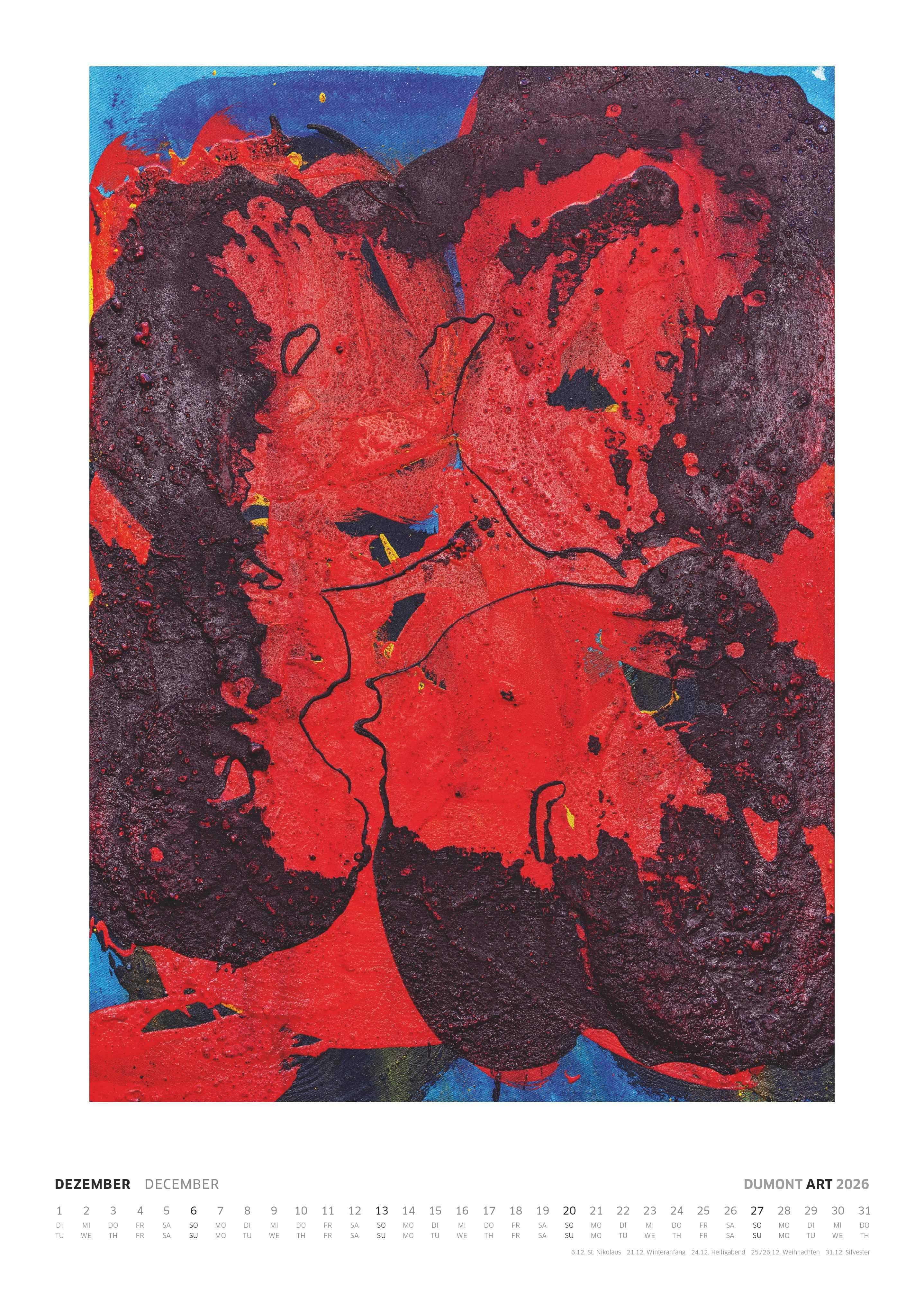 Beispielinhalt (Bild) Art Kalender 2026 - Malerei heute - DUMONT Kunst-Kalender - Poster-Format 50 x 70 cm