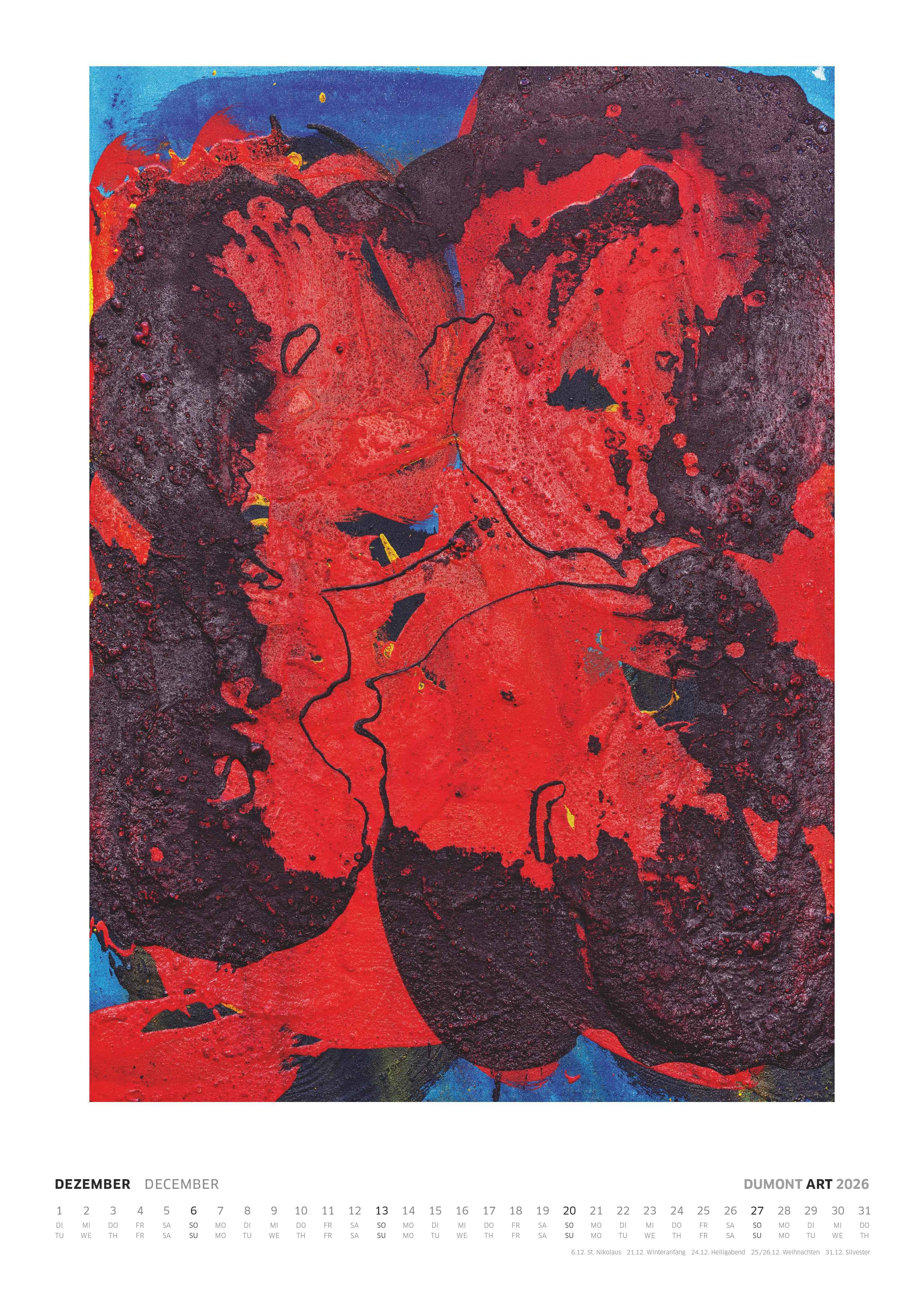 Beispielinhalt (Bild) Art Kalender 2026 - Malerei heute - DUMONT Kunst-Kalender - Poster-Format 50 x 70 cm
