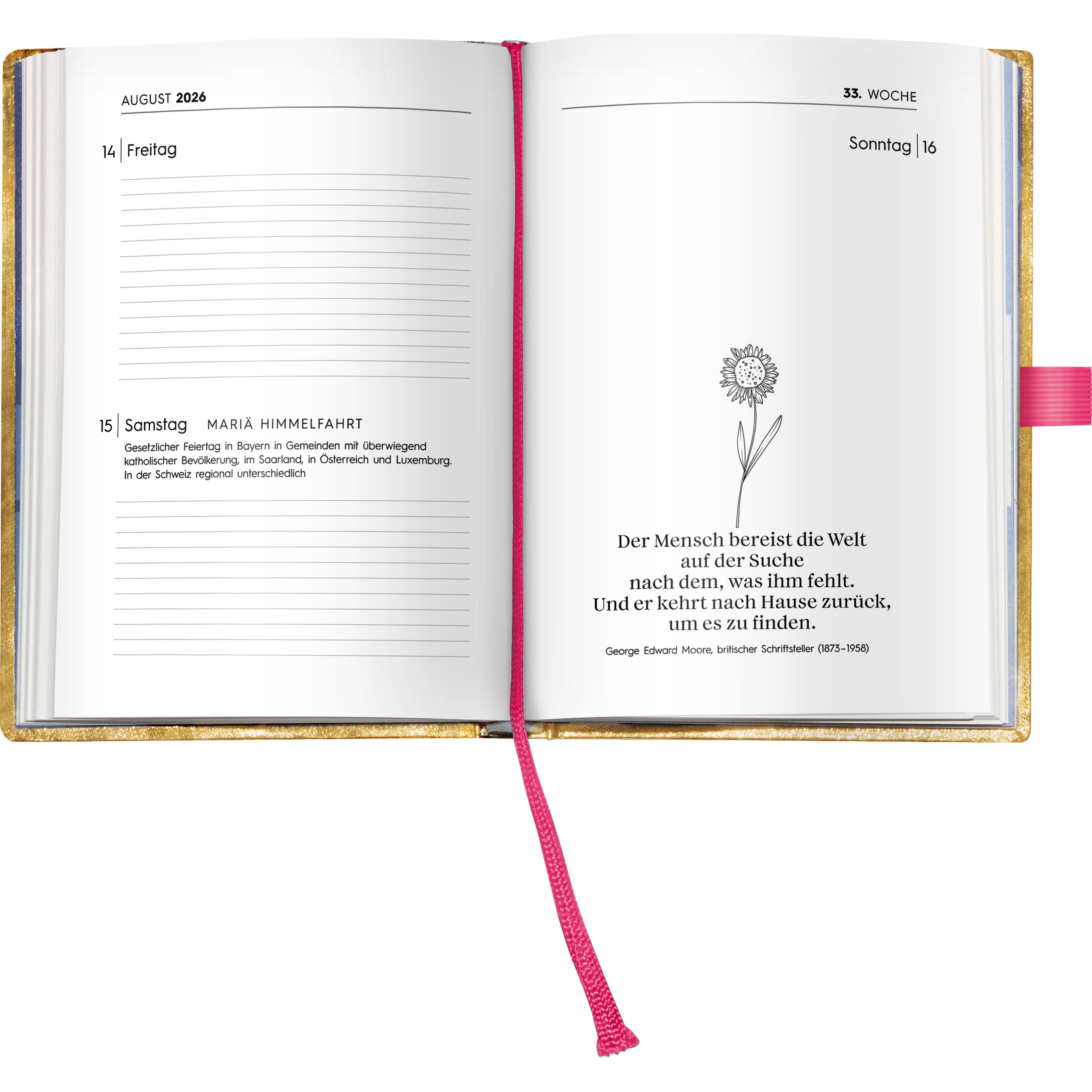 Beispielinhalt (Bild) Brigitte Goldkalender 2026 - Buchkalender - Taschenkalender - Lifestyle  - 10x14