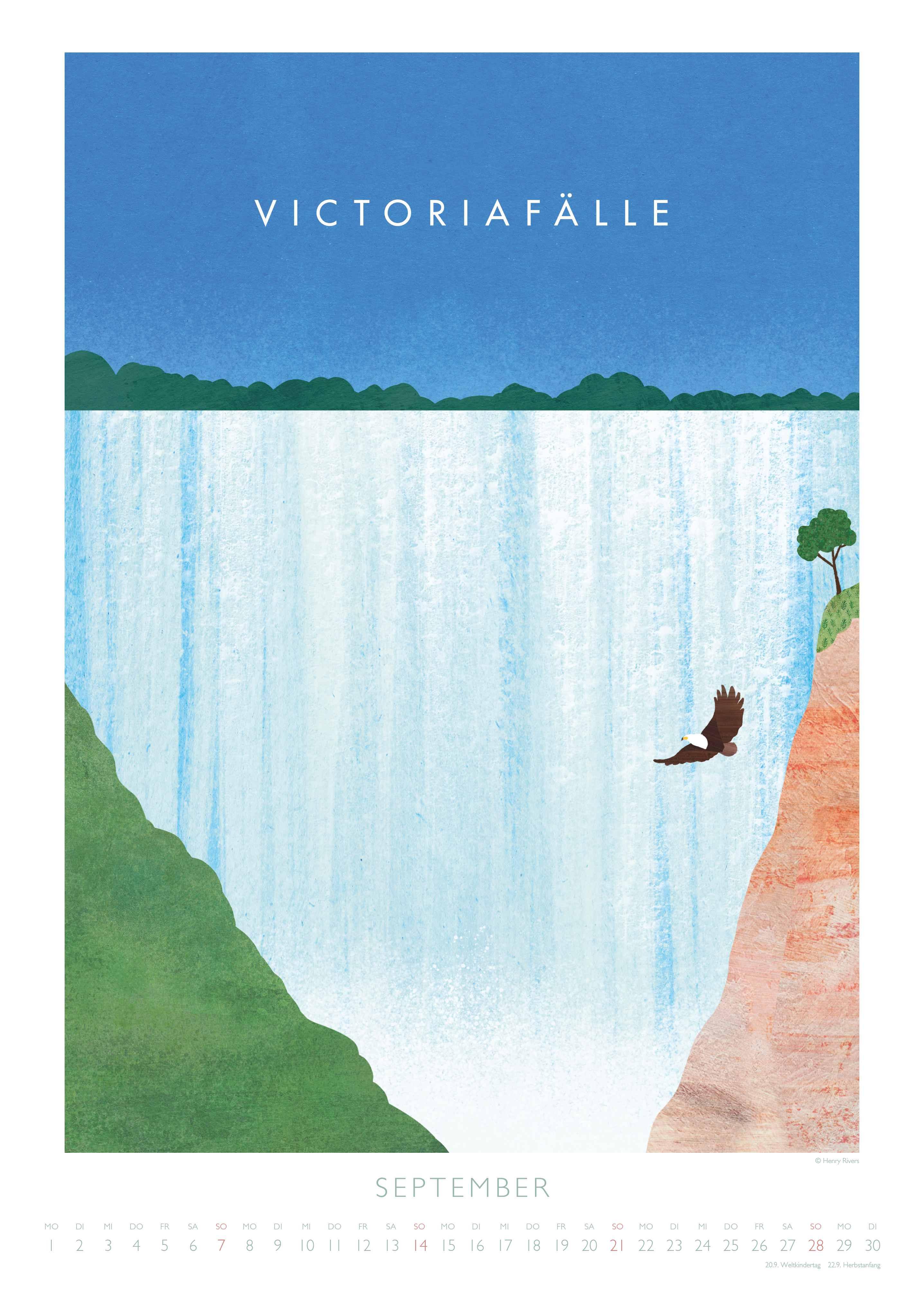 Beispielinhalt (Bild) Travelposter 2026 - Reiseplakate-Kalender von DUMONT- Wand-Kalender - Poster-Format 50 x 70 cm