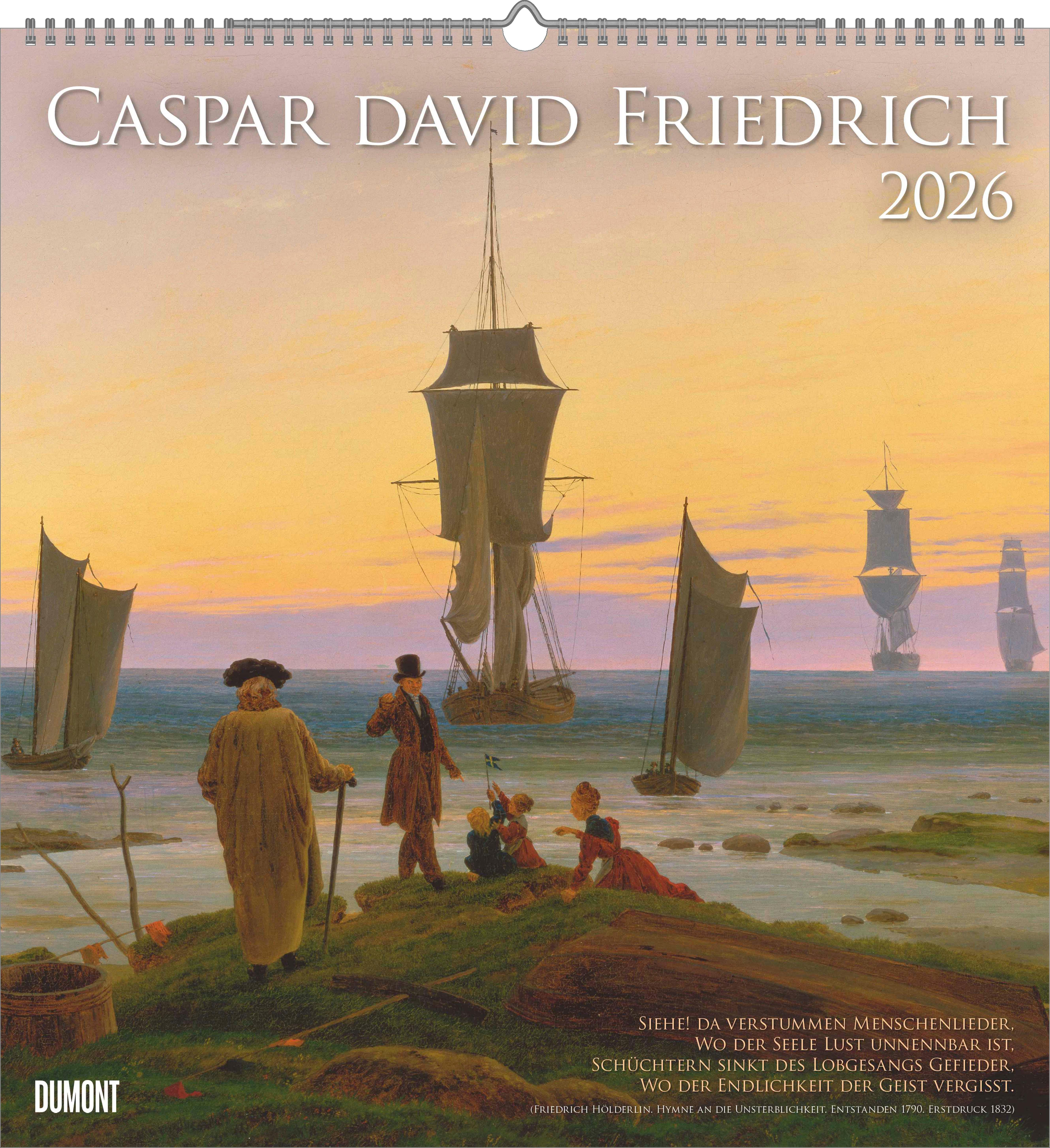 Vorderes Coverbild Caspar David Friedrich 2026 - Kunst-Kalender - Wand-Kalender - 45x48