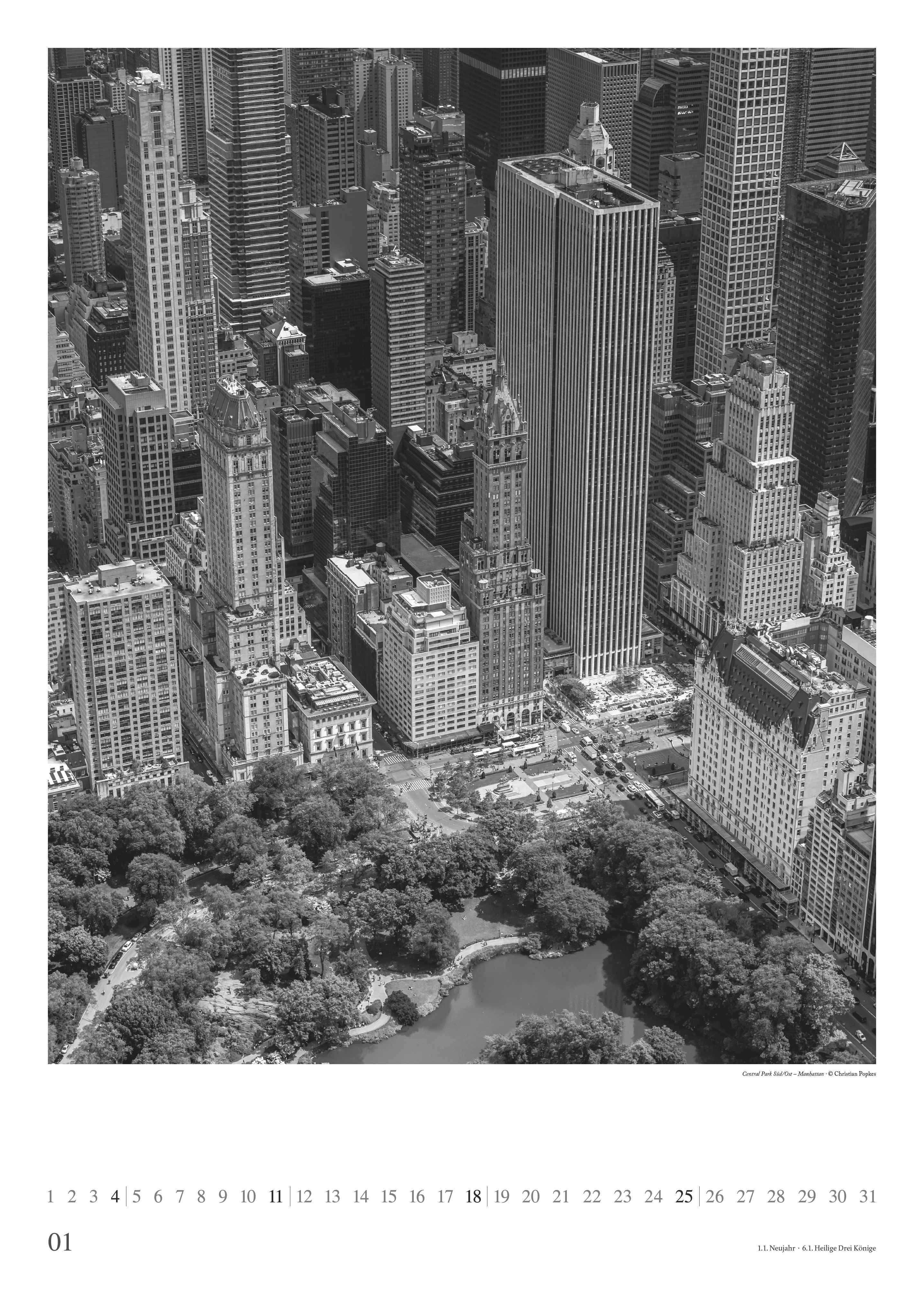 Beispielinhalt (Bild) New York 2026 - Foto-Kalender - Poster-Kalender - 50x70 - Stadt - City