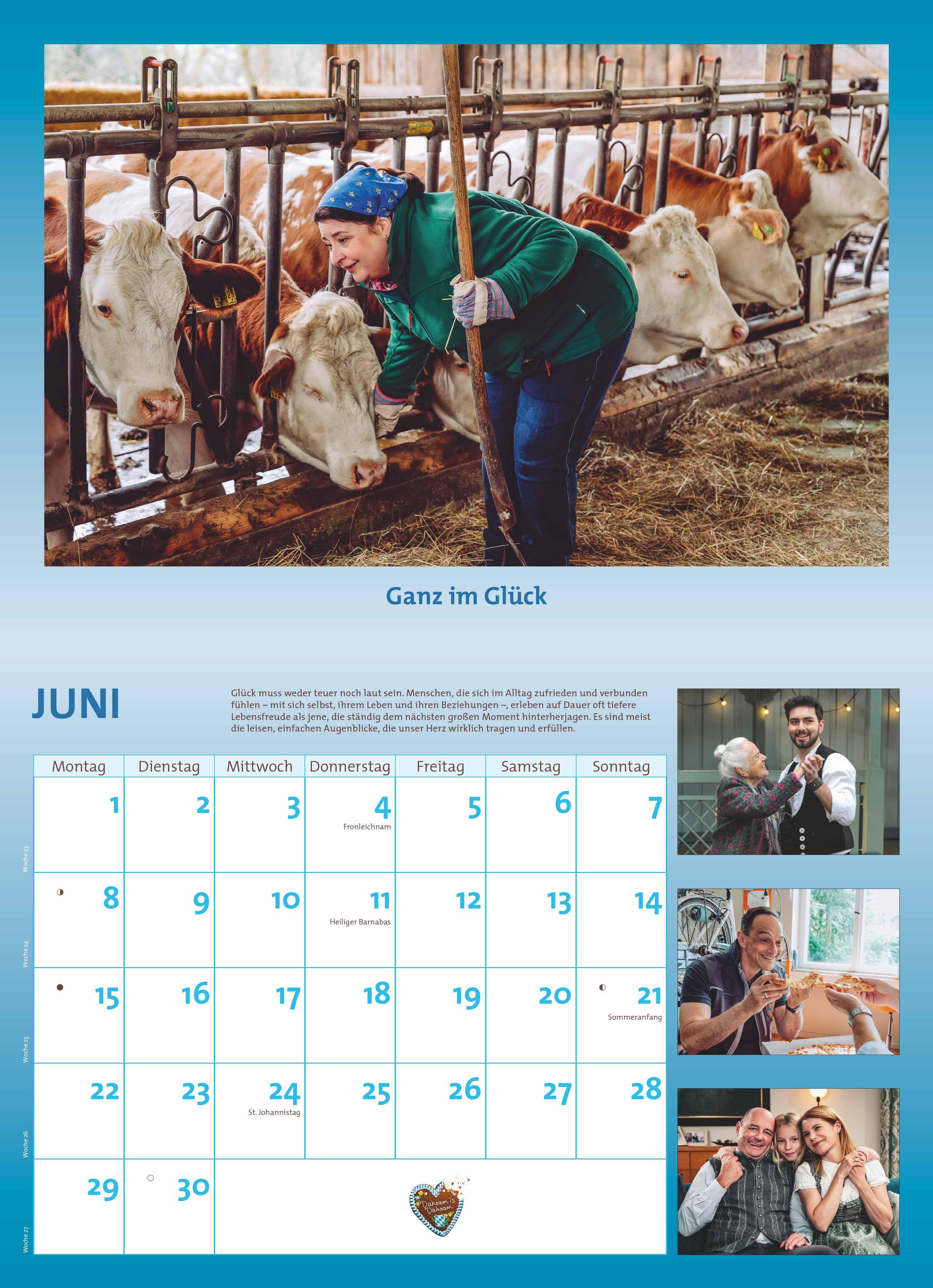 Beispielinhalt (Bild) Dahoam is Dahoam 2026 - Broschürenkalender - Wandkalender - mit Jahresplaner - Format 42 x 29 cm