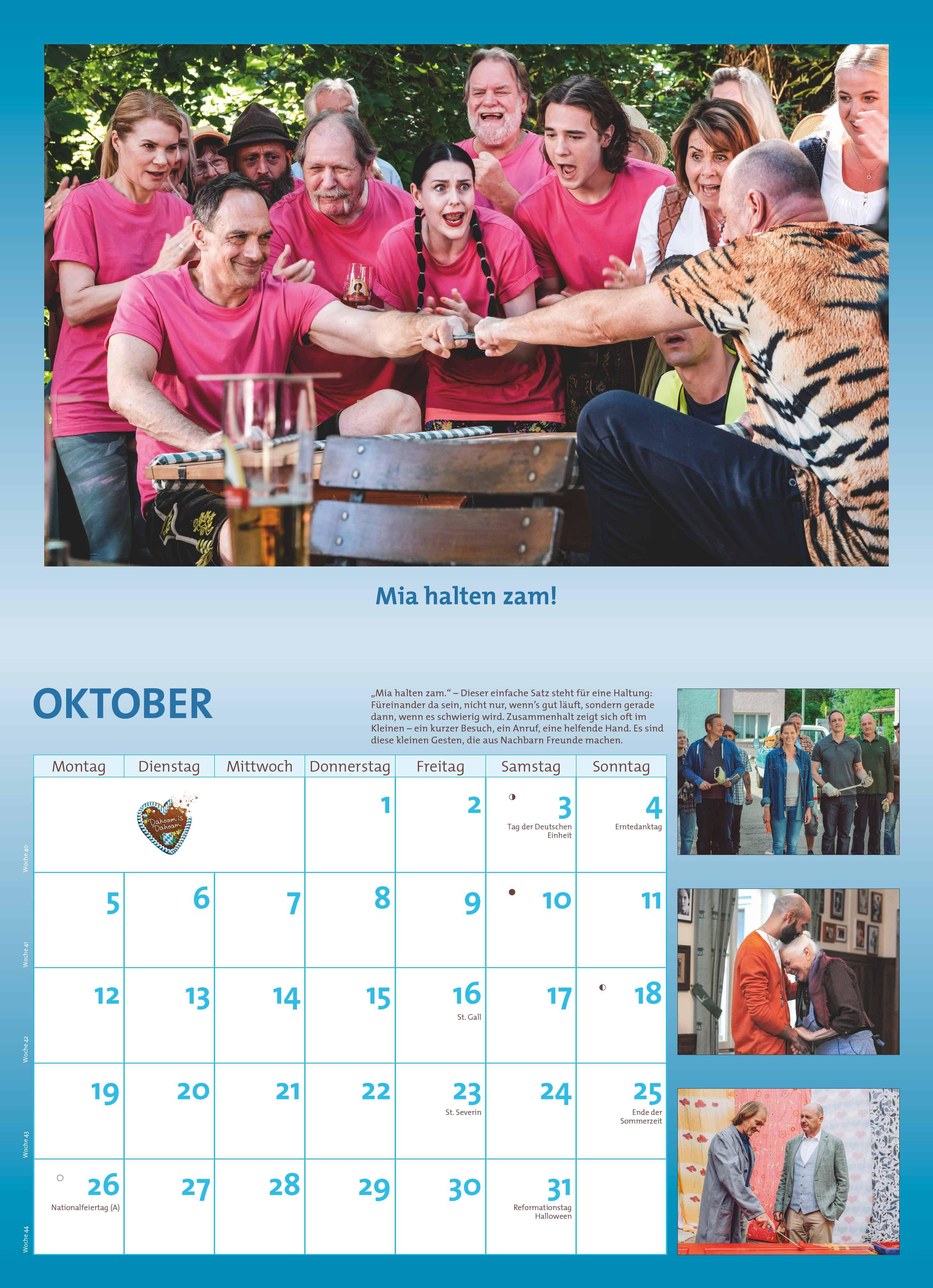 Beispielinhalt (Bild) Dahoam is Dahoam 2026 - Broschürenkalender - Wandkalender - mit Jahresplaner - Format 42 x 29 cm