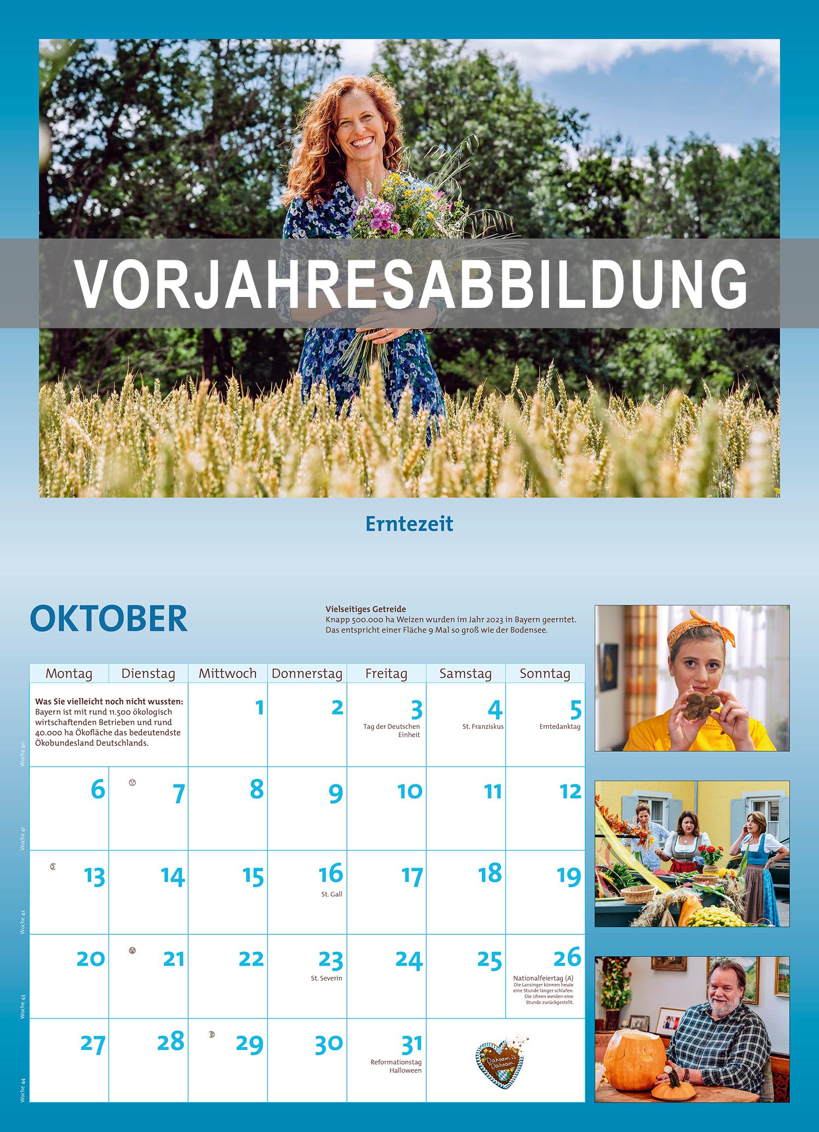 Beispielinhalt (Bild) Dahoam is Dahoam 2026 - Broschürenkalender - Wandkalender - mit Jahresplaner - Format 42 x 29 cm
