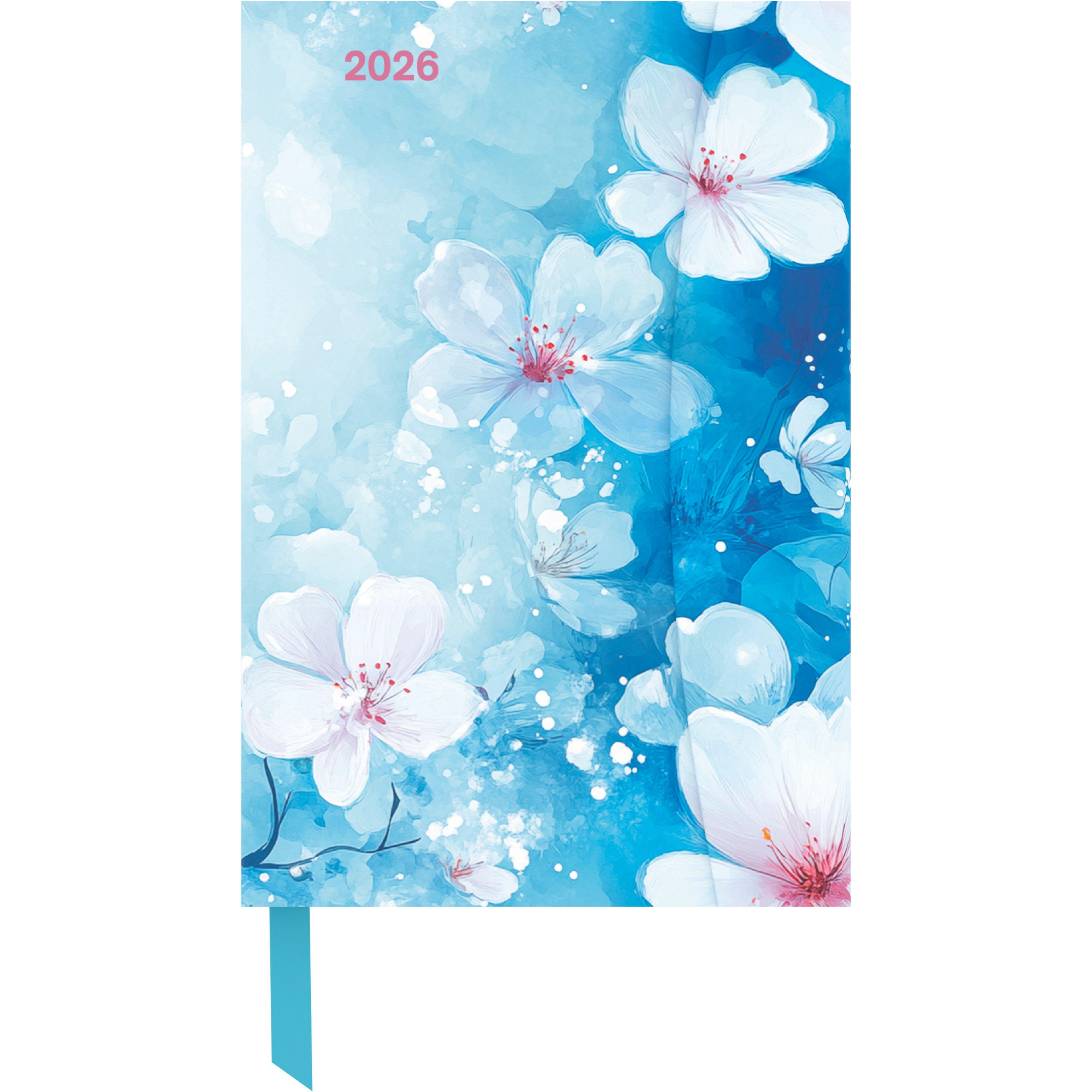 Vorderes Coverbild Bright Flowers 2026 - Diary - Buchkalender - Taschenkalender - 10x15