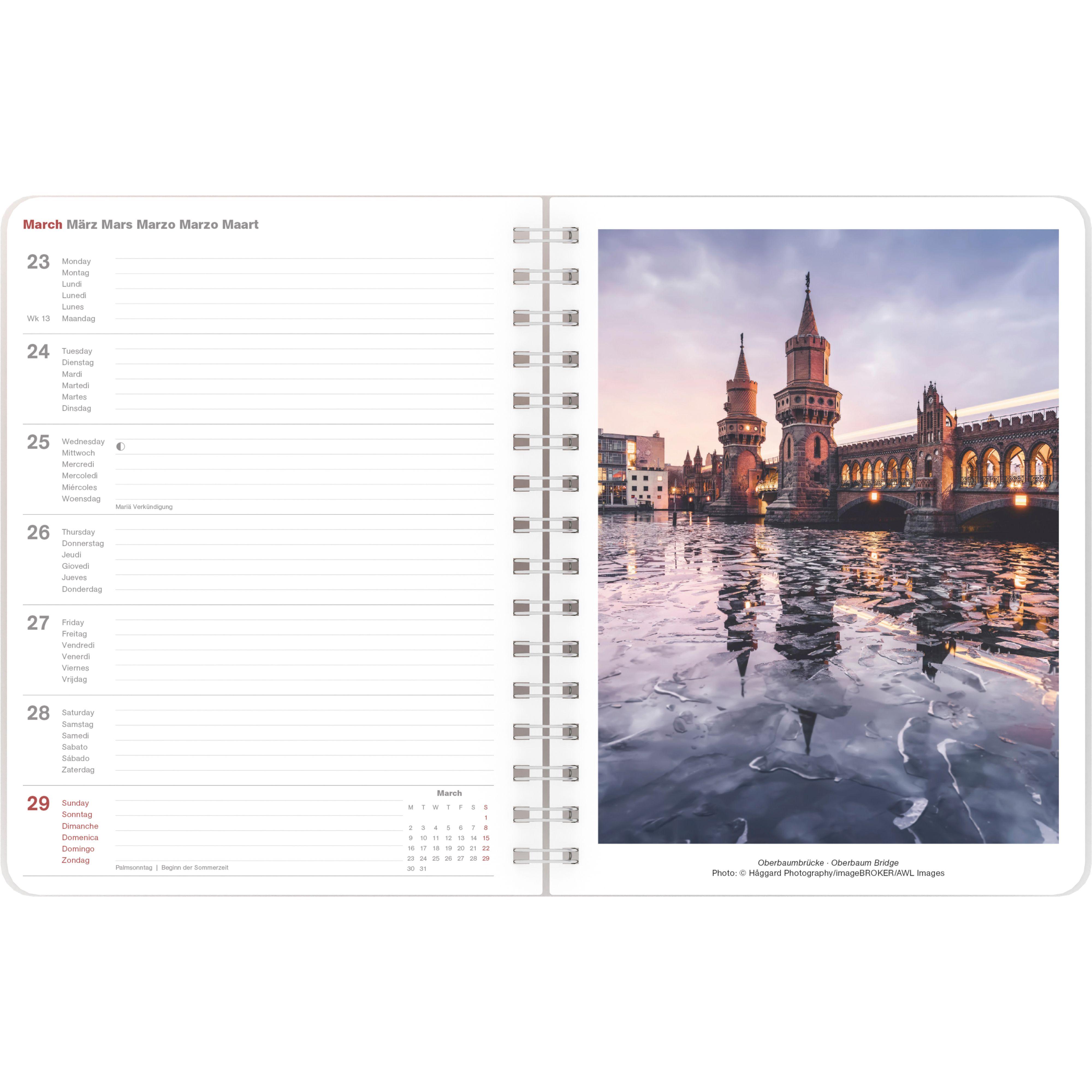 Beispielinhalt (Bild) Berlin 2026 - Diary - Buchkalender - Taschenkalender - 16,5x21,6